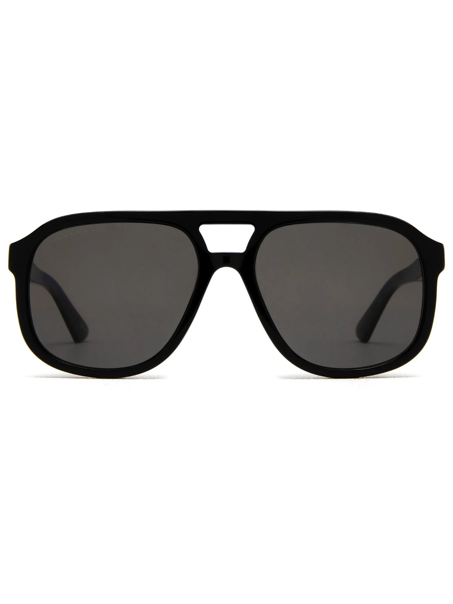 pilot-frame logo-plaque sunglasses