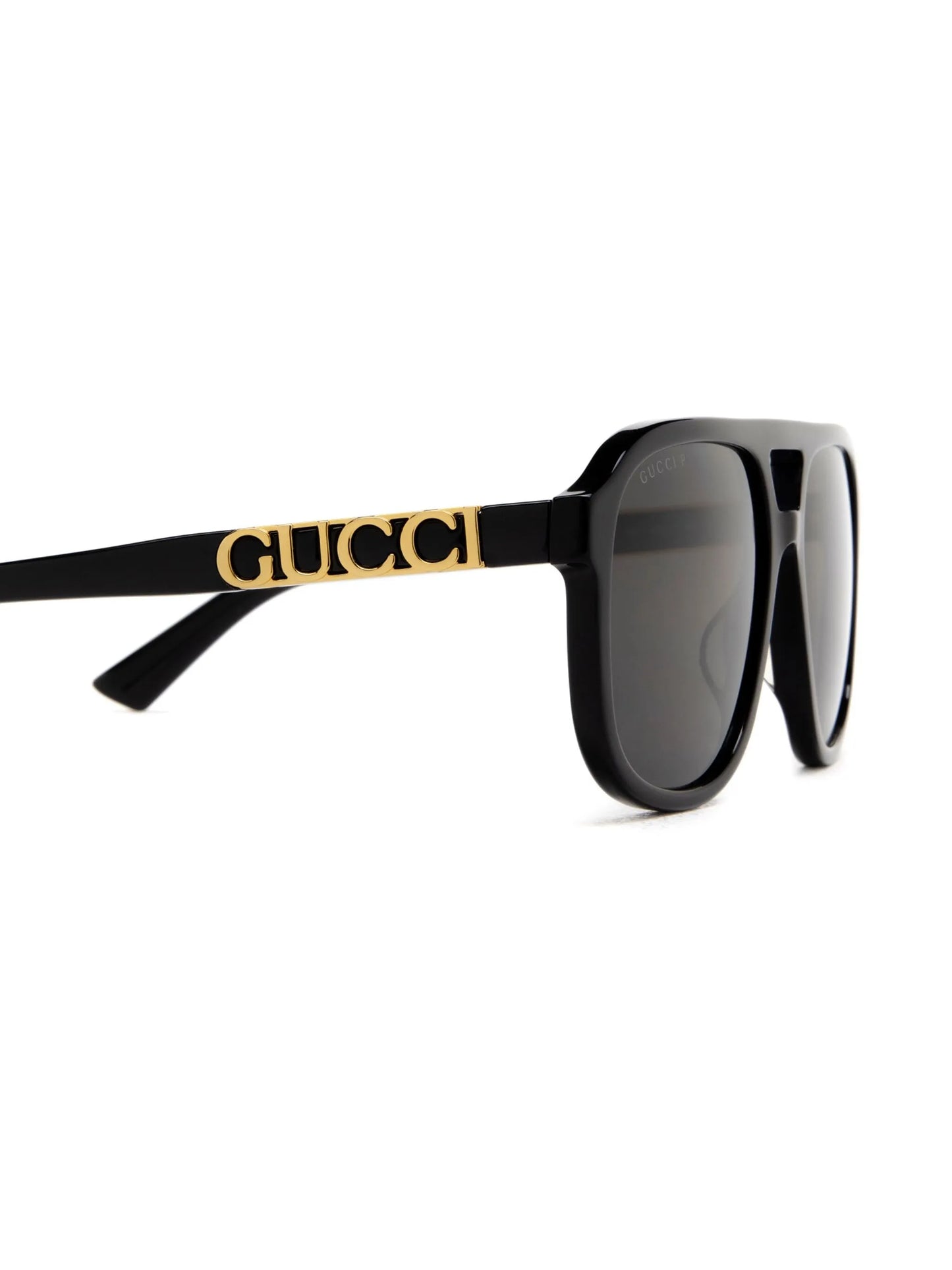pilot-frame logo-plaque sunglasses