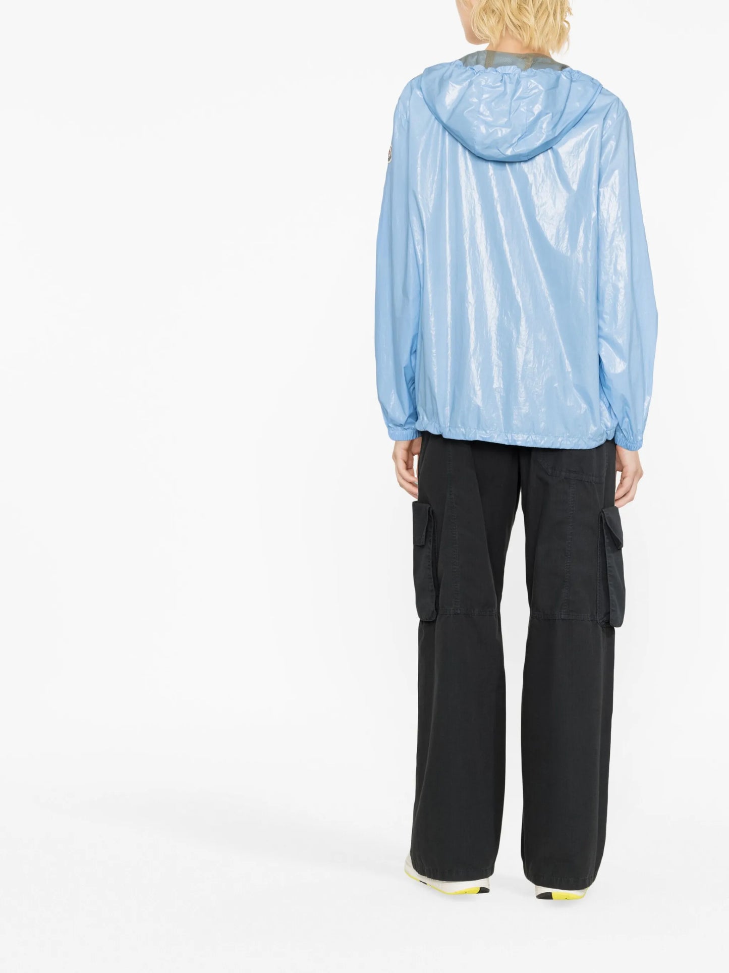 zip-fastening hooded jacket