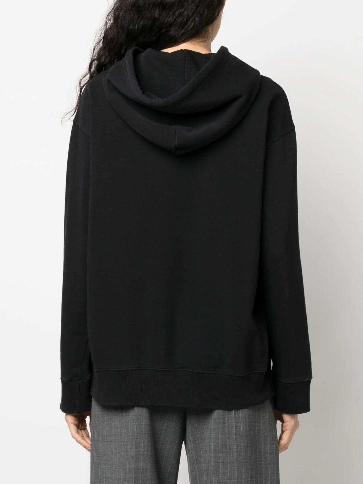 logo-print detail hoodie