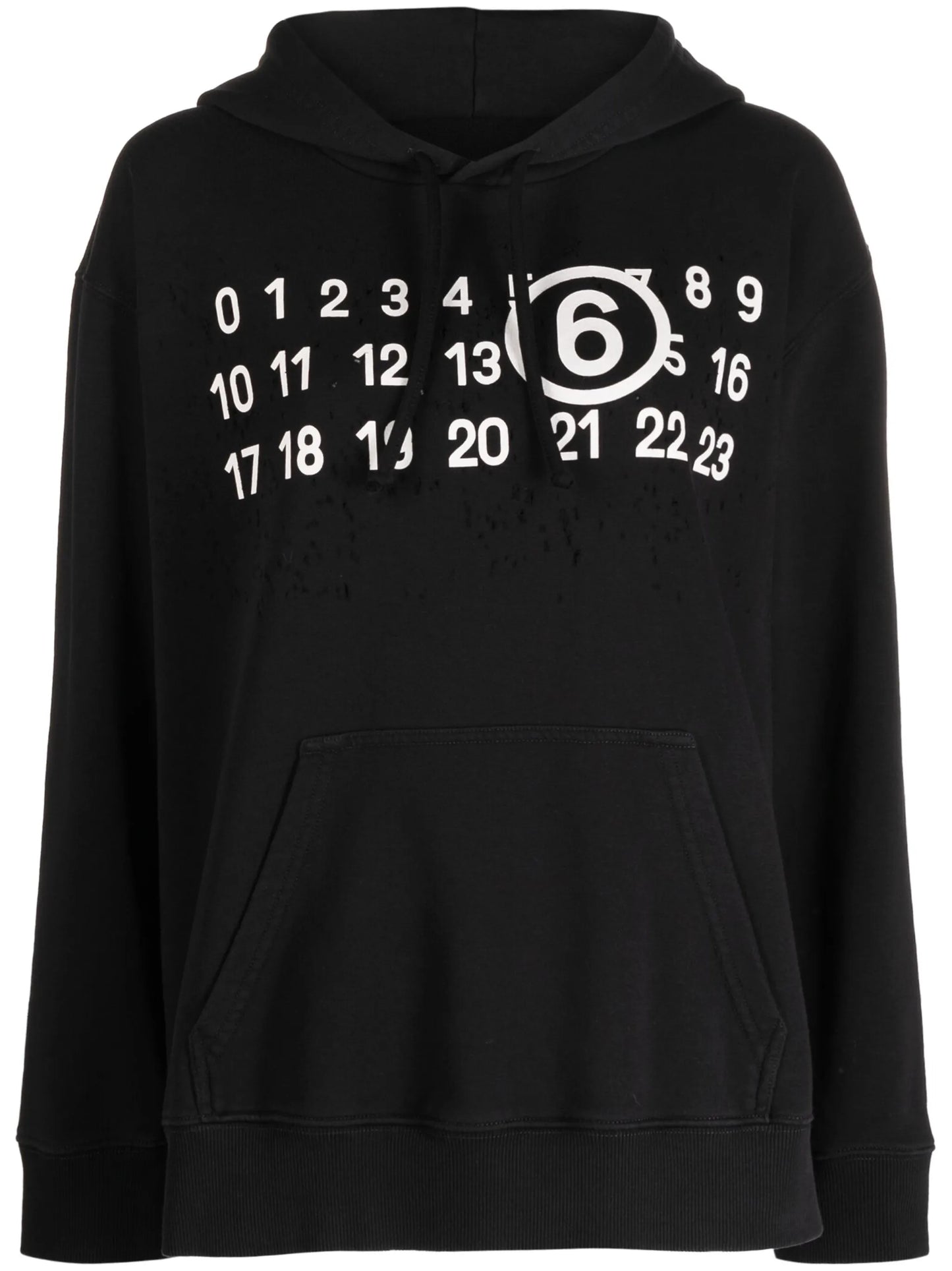 logo-print detail hoodie