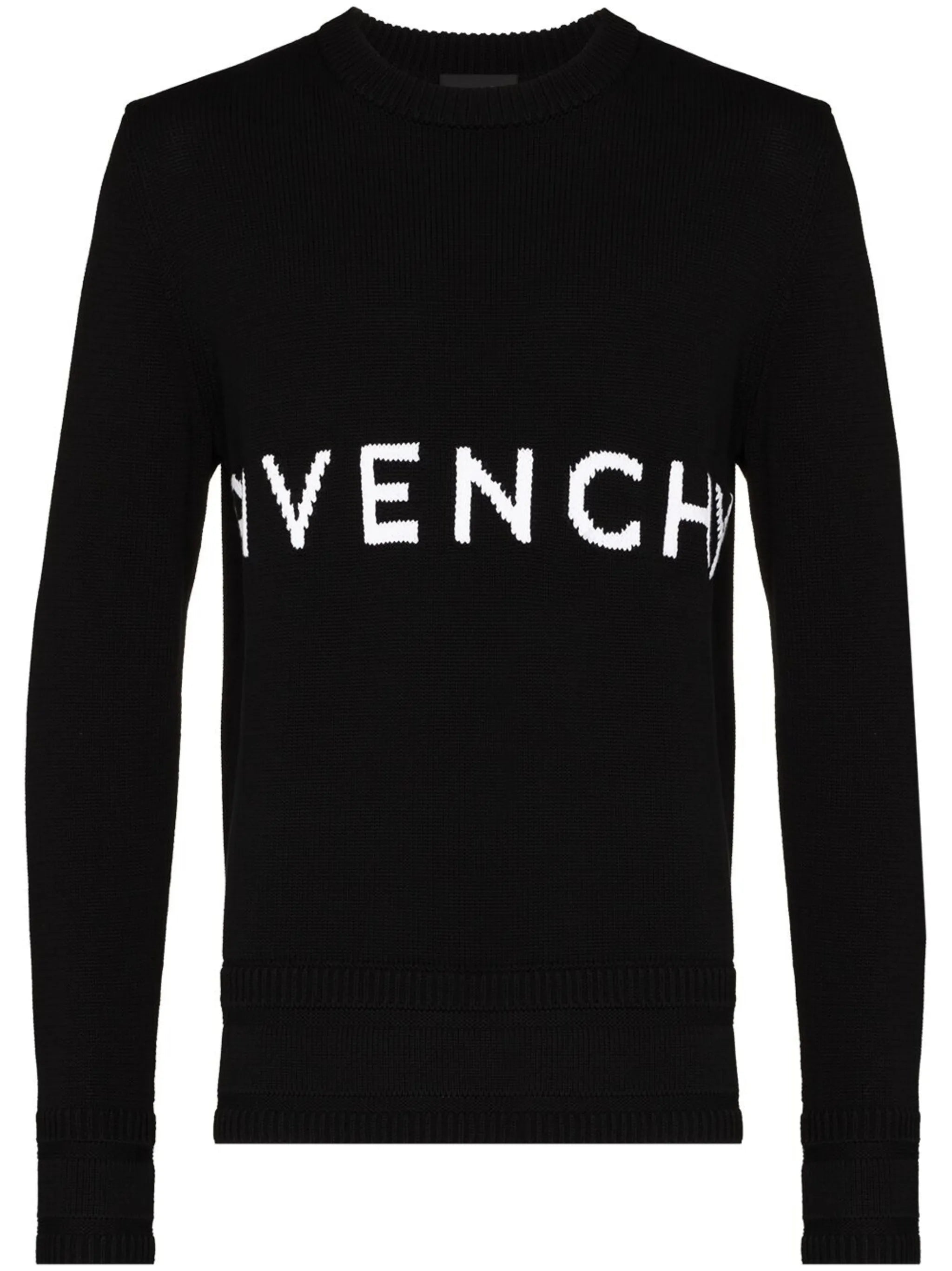 logo-intarsia crew-neck jumper