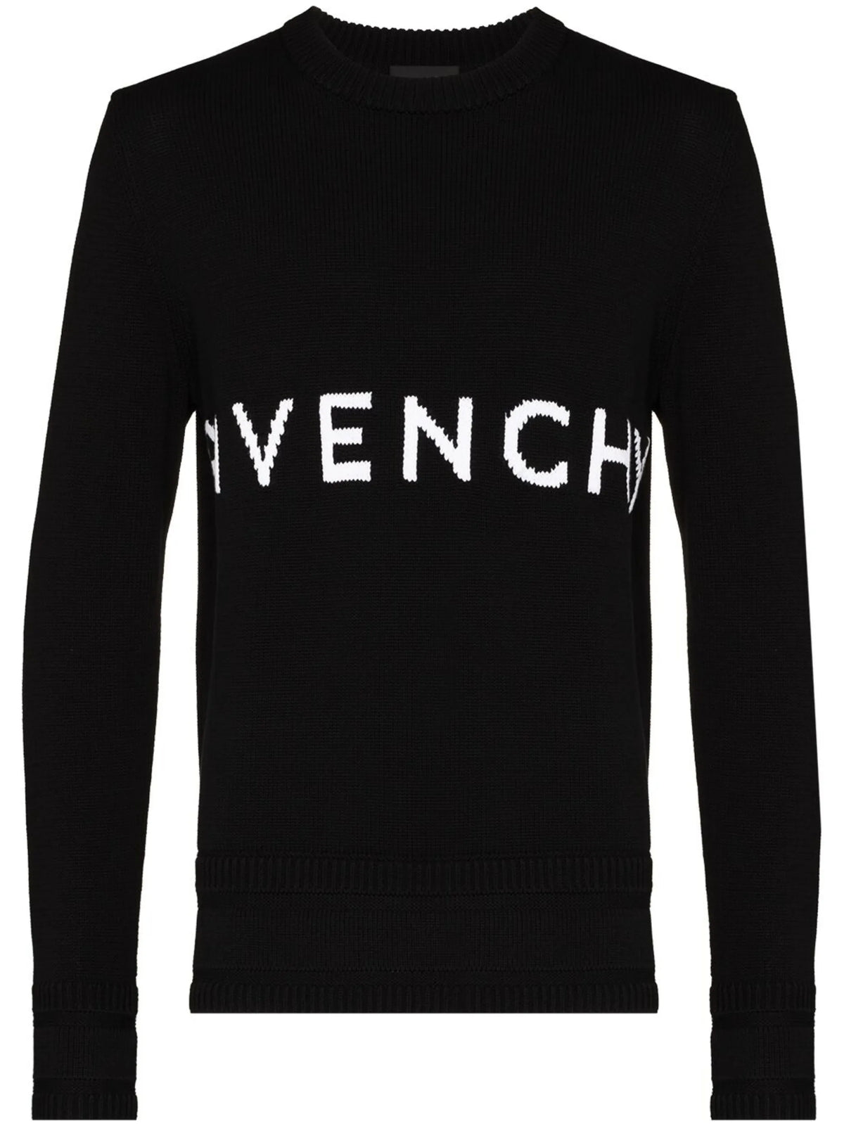 logo-intarsia crew-neck jumper