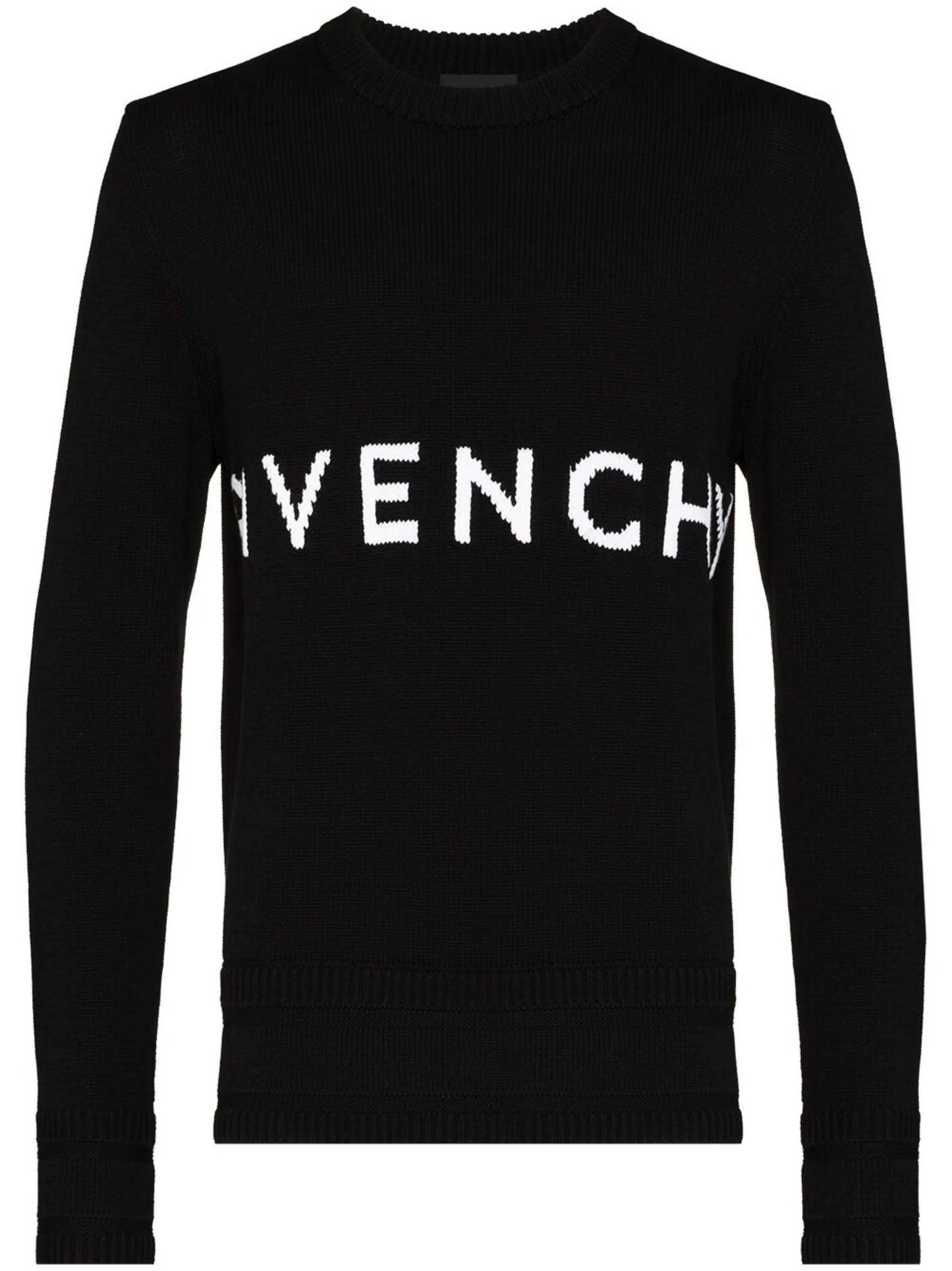 logo-intarsia crew-neck jumper