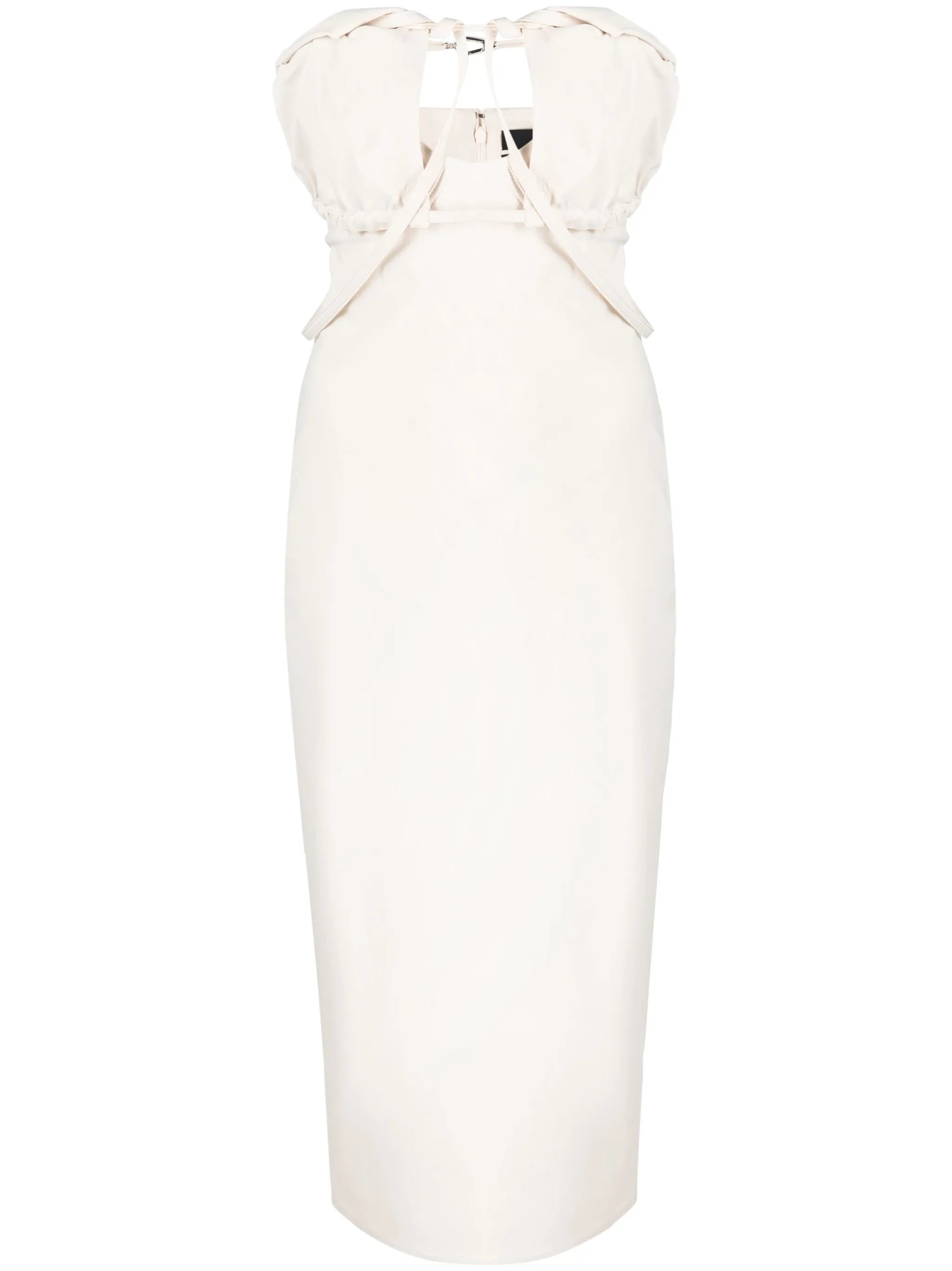 tailored strapless dress