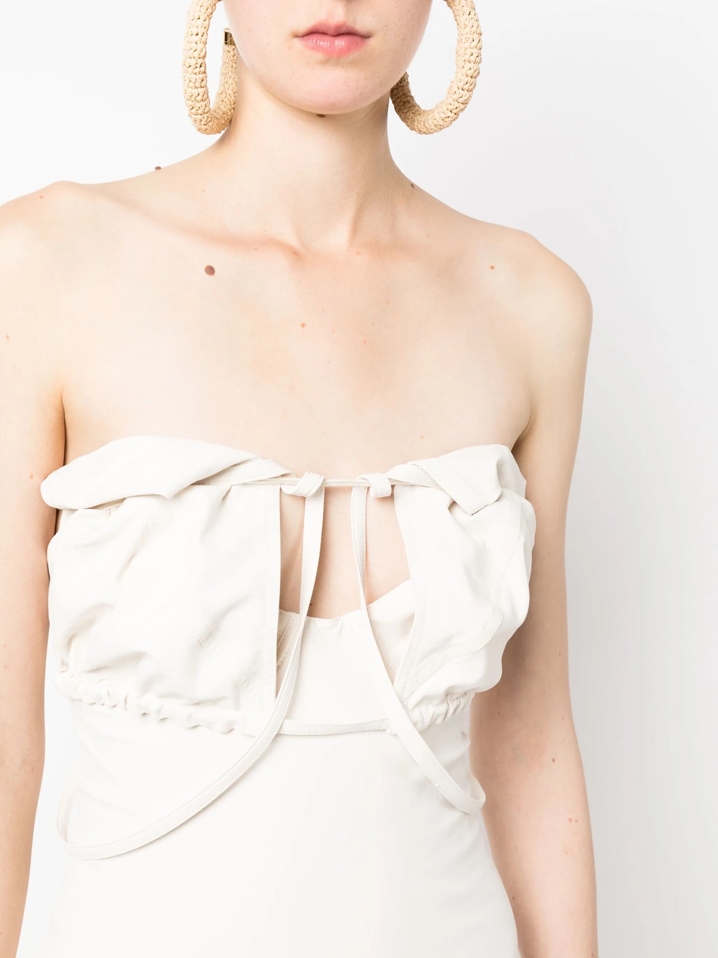 tailored strapless dress