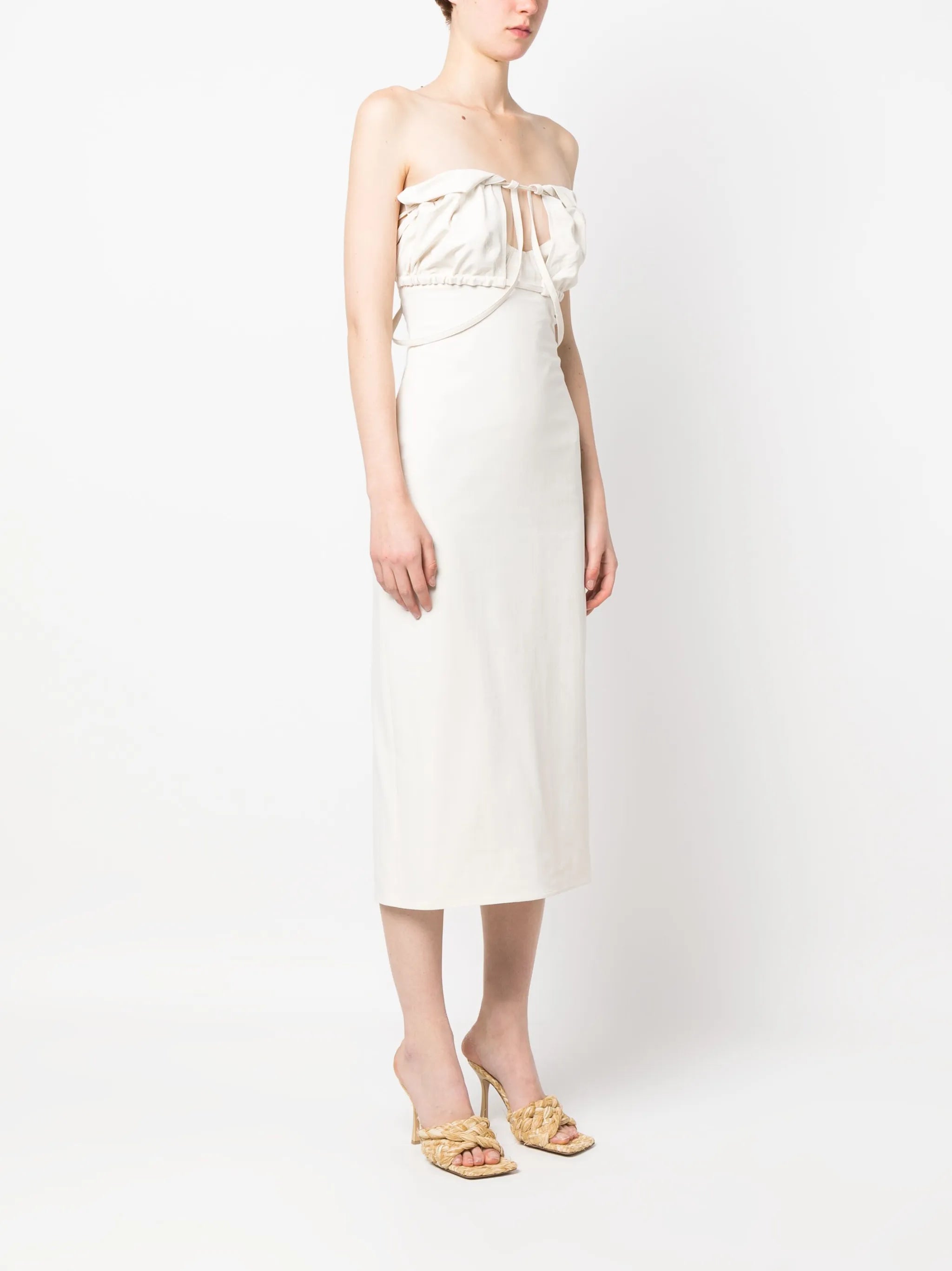 tailored strapless dress