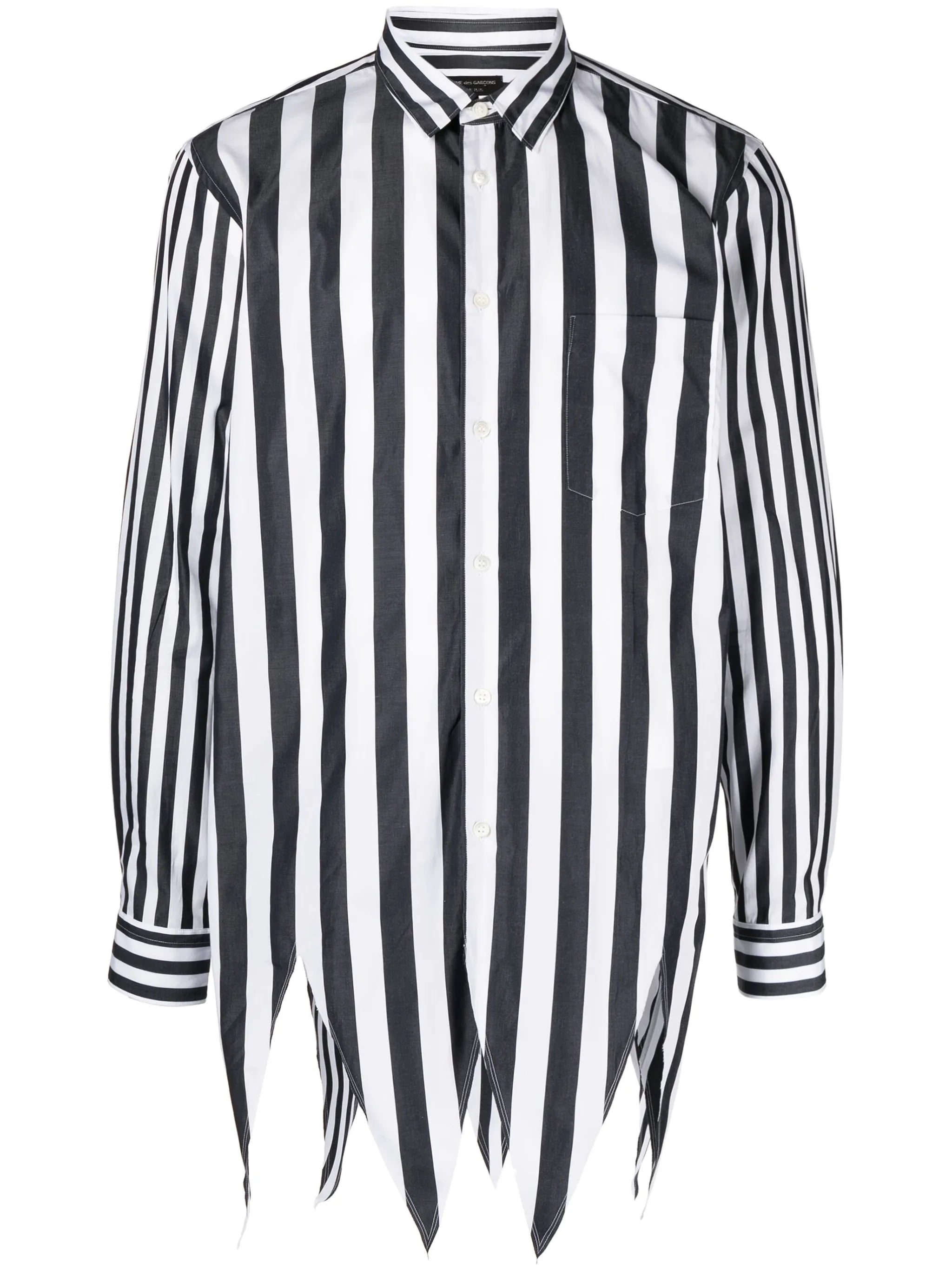 striped long-sleeve cotton shirt