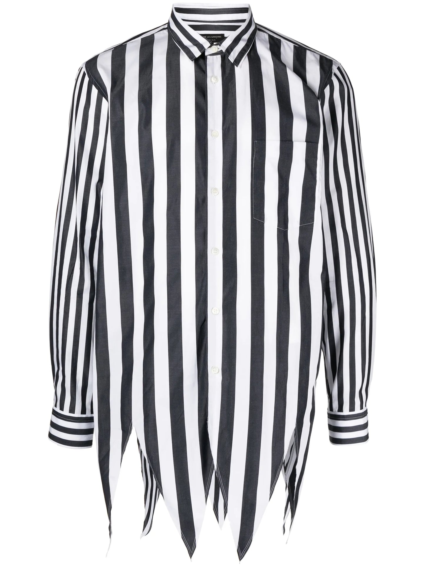 striped long-sleeve cotton shirt