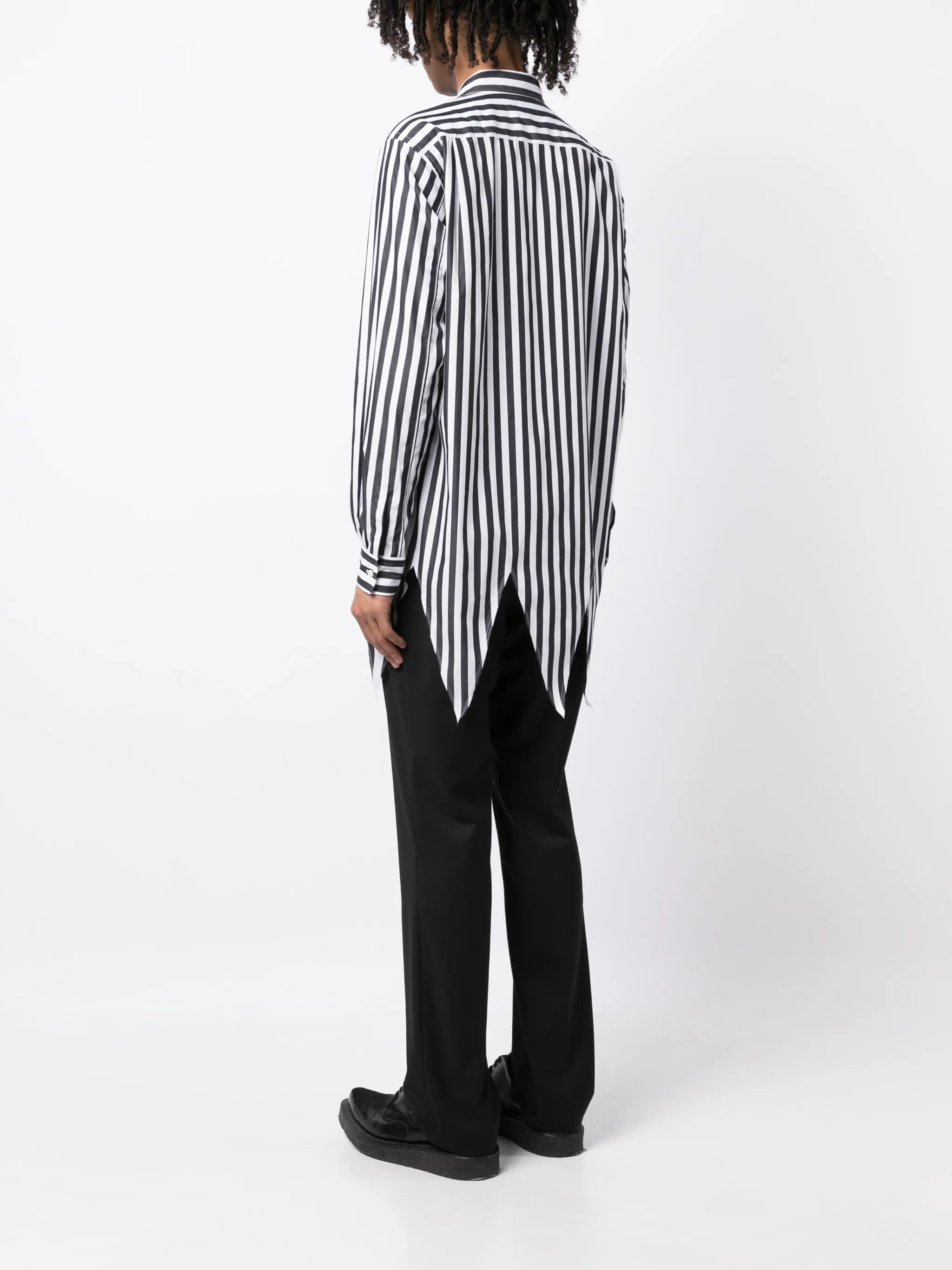 striped long-sleeve cotton shirt