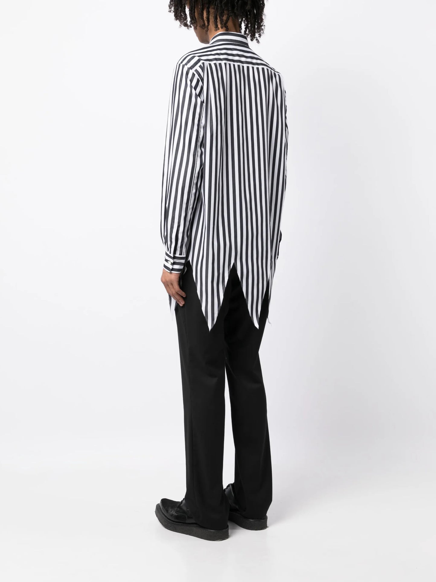 striped long-sleeve cotton shirt