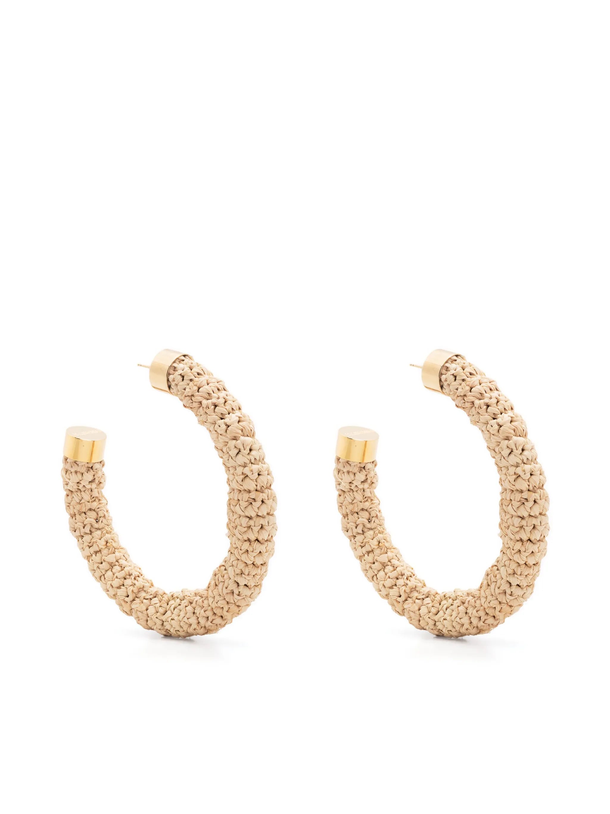 Les créoles Raphia hoop earrings