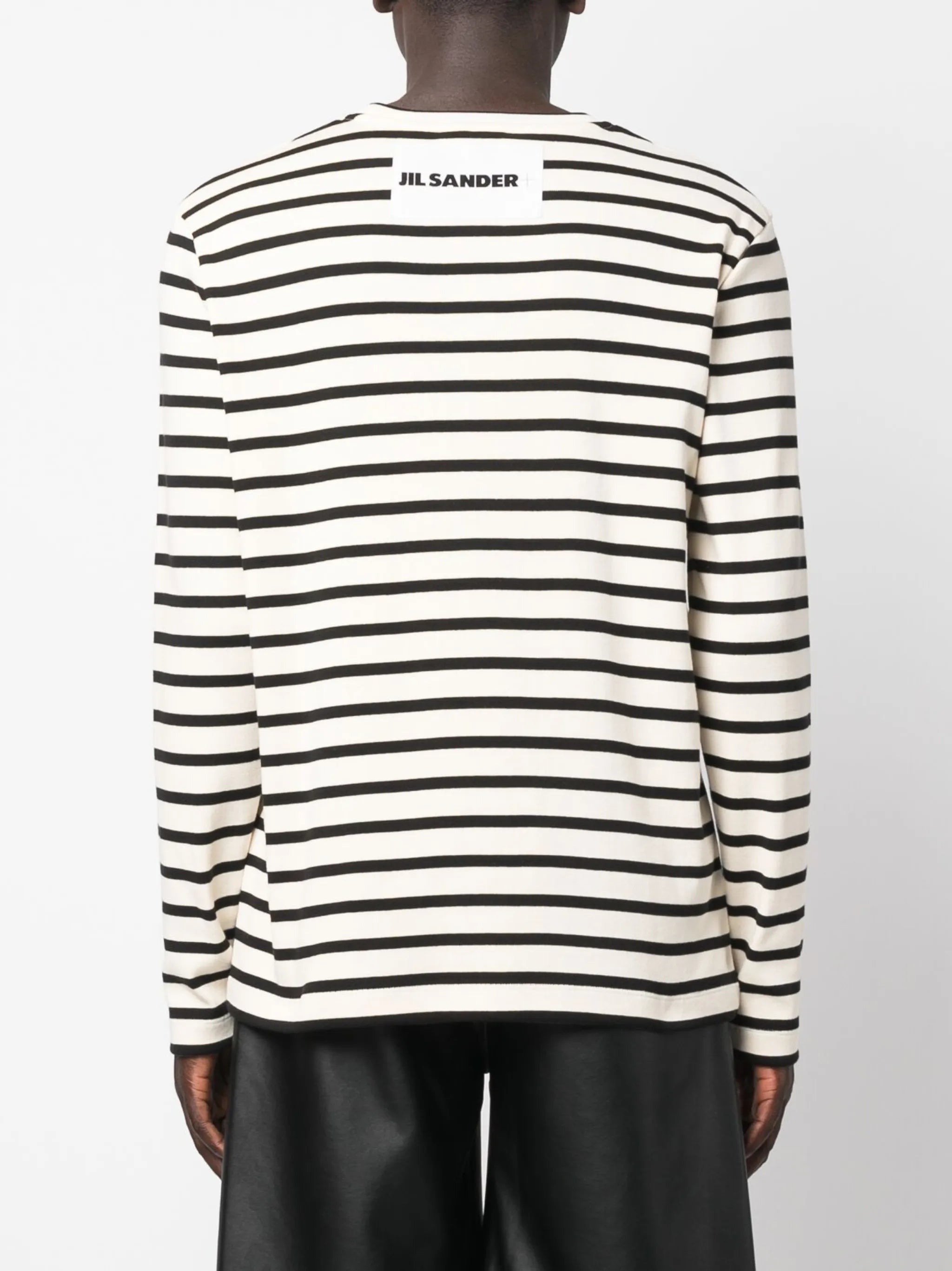 long-sleeve striped sweatshirt