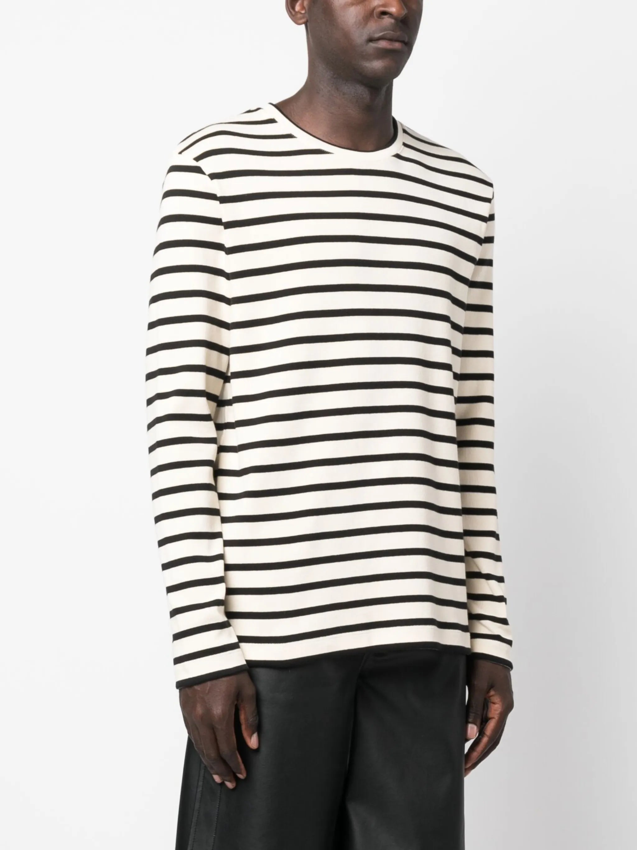 long-sleeve striped sweatshirt
