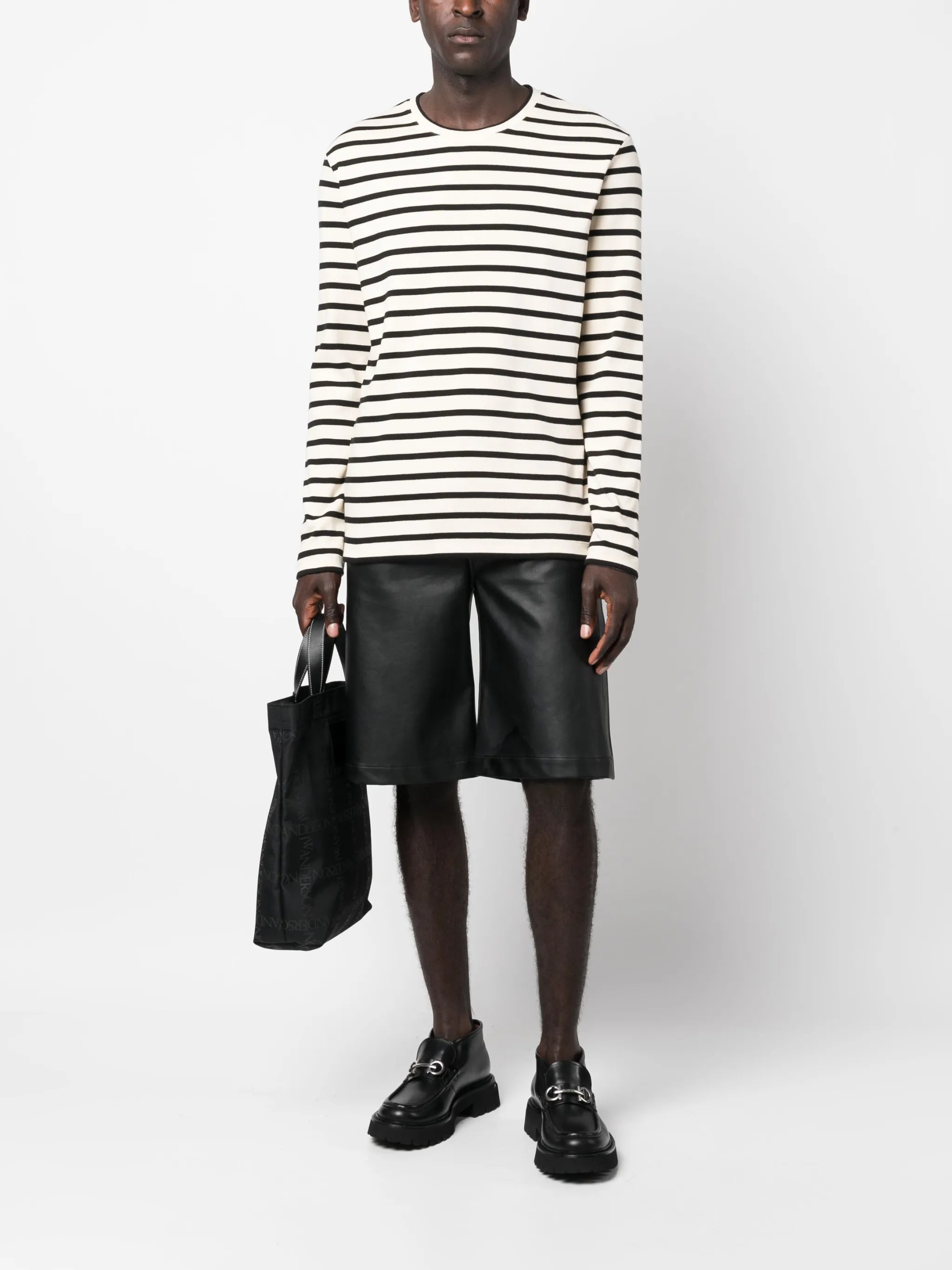 long-sleeve striped sweatshirt