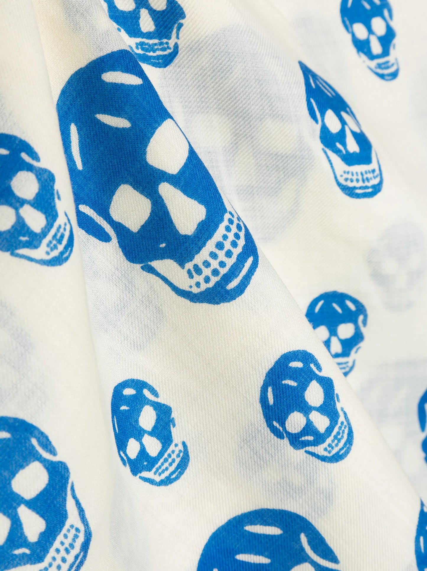 skull-print wool scarf