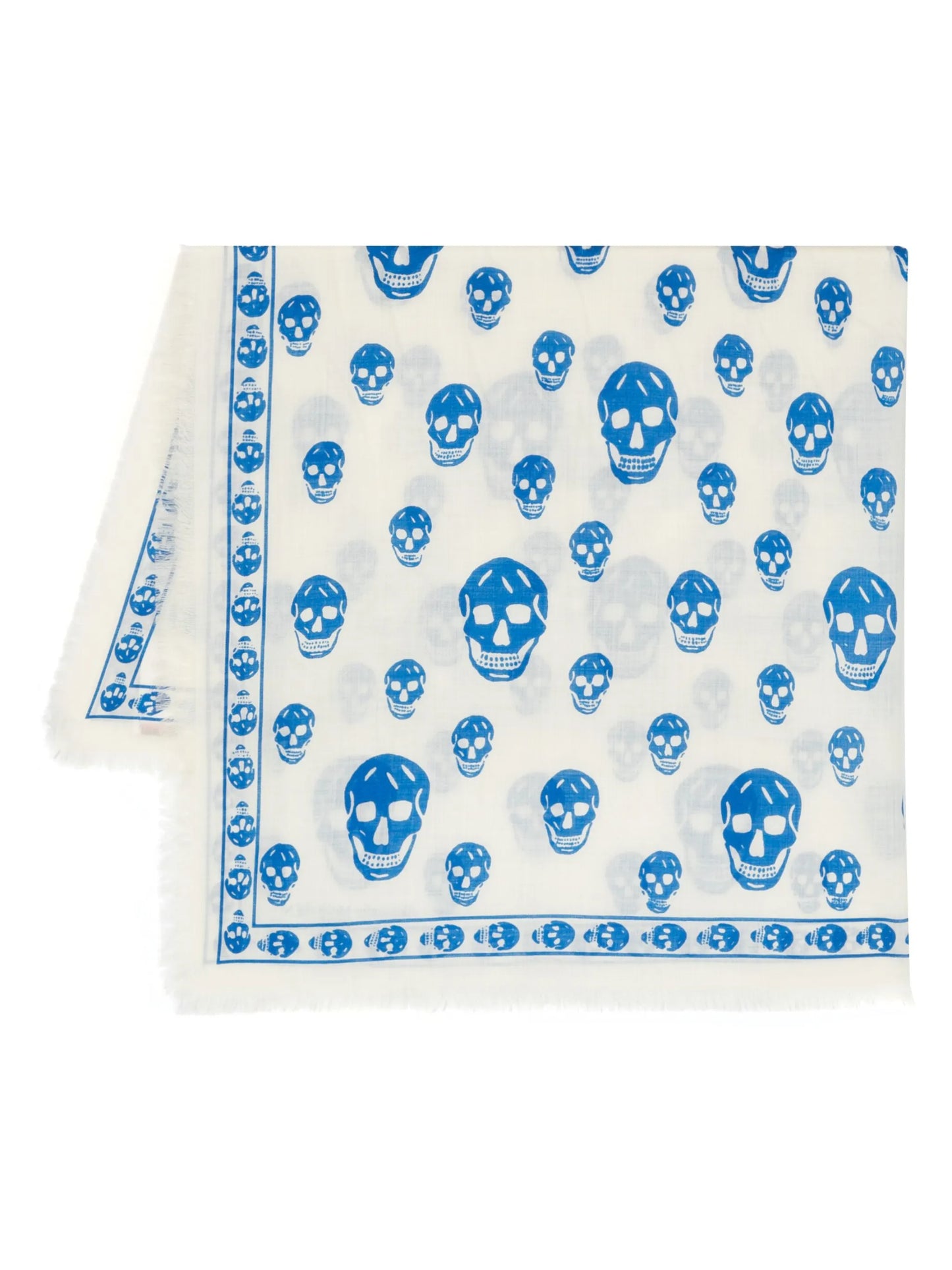 skull-print wool scarf