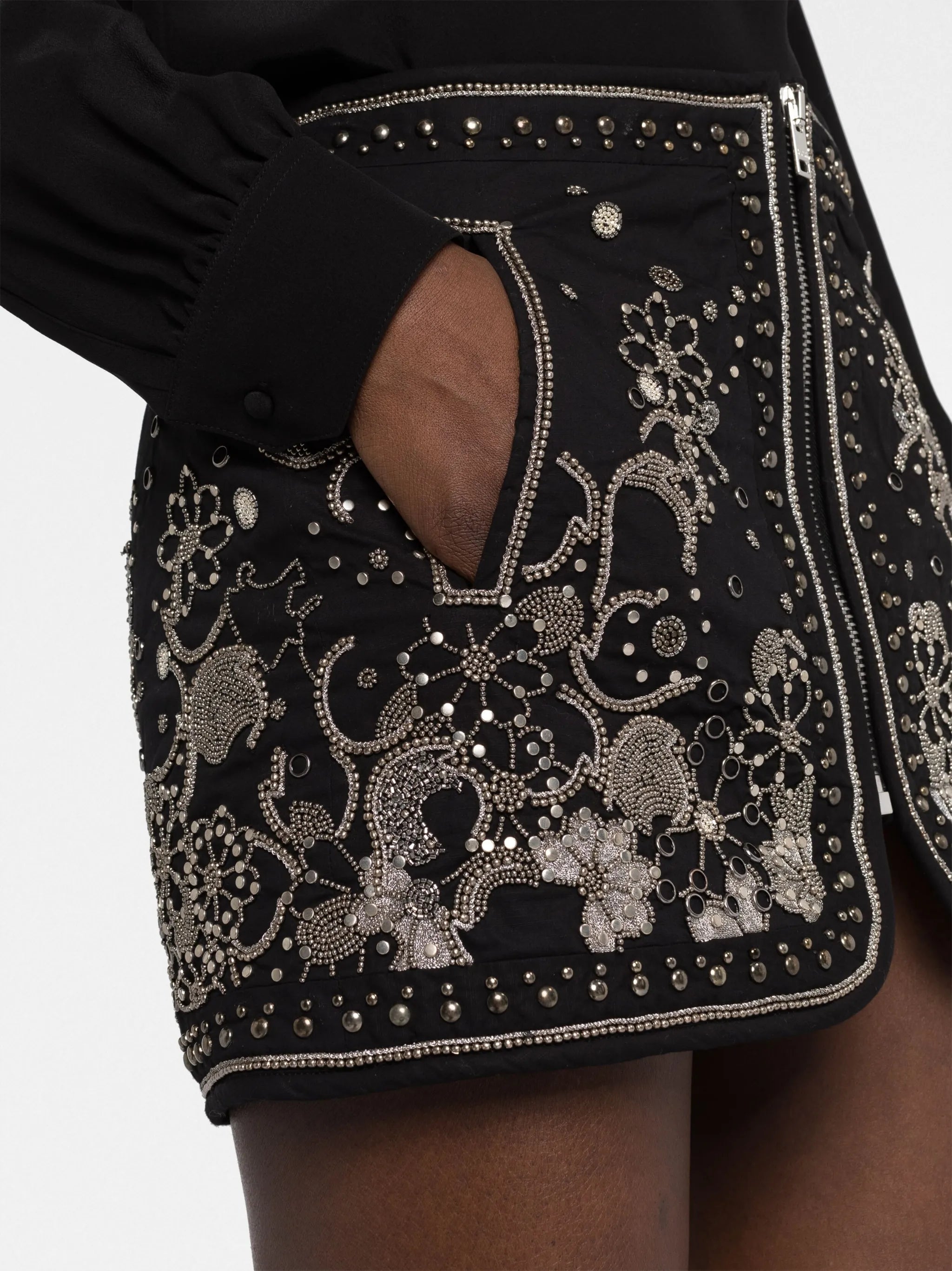 Blanca embellished miniskirt