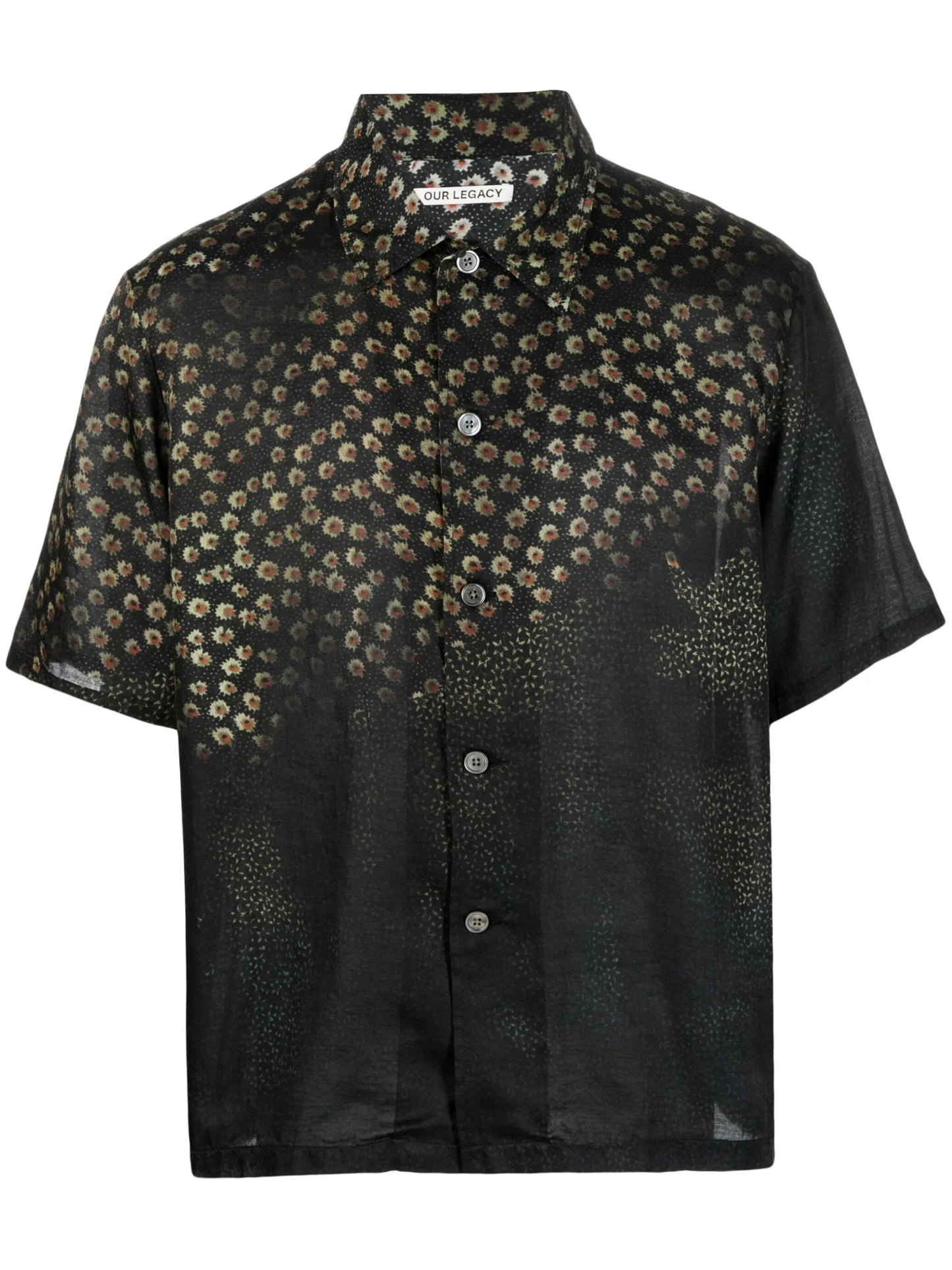 floral-print short-sleeve shirt