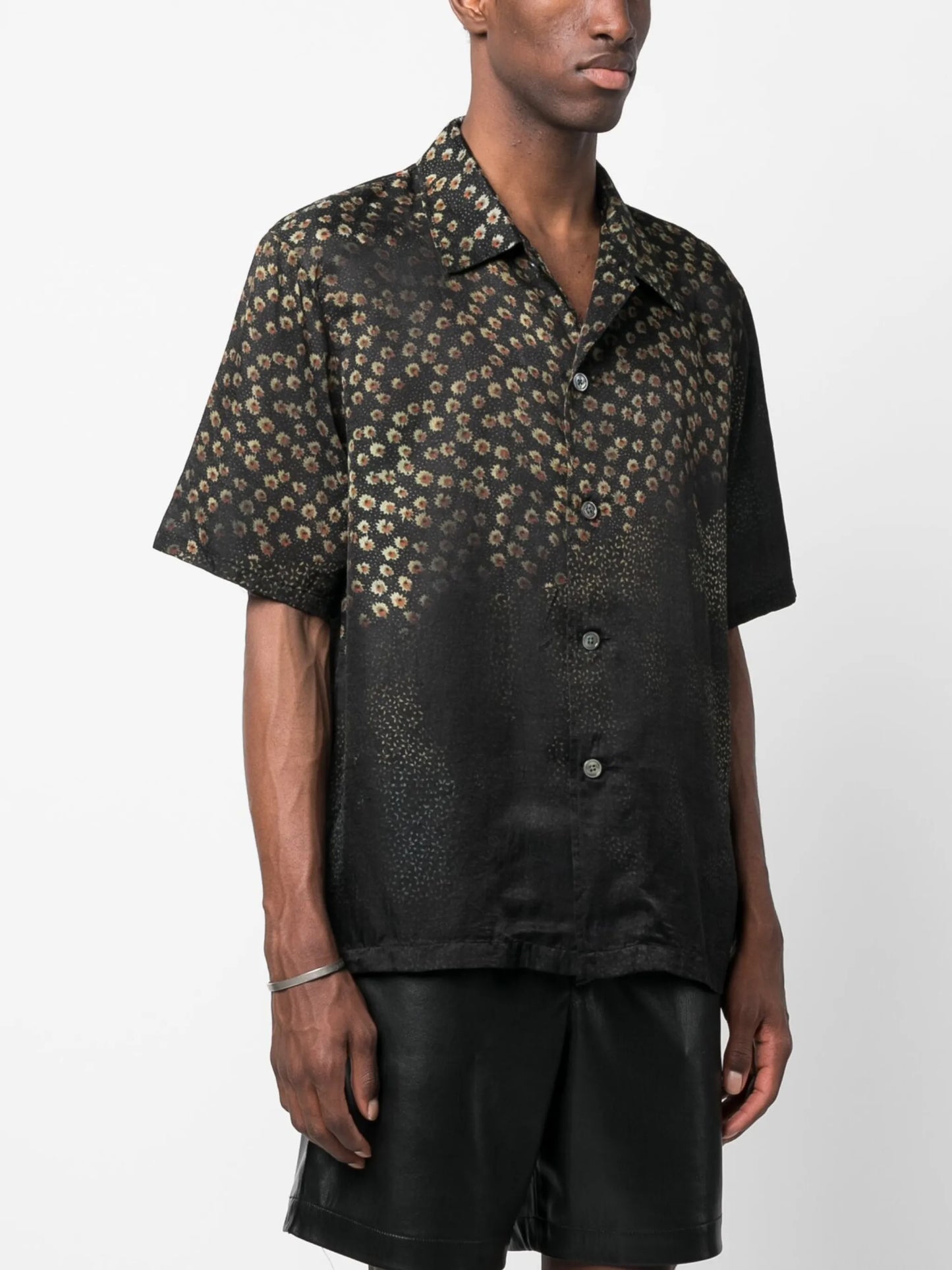 floral-print short-sleeve shirt