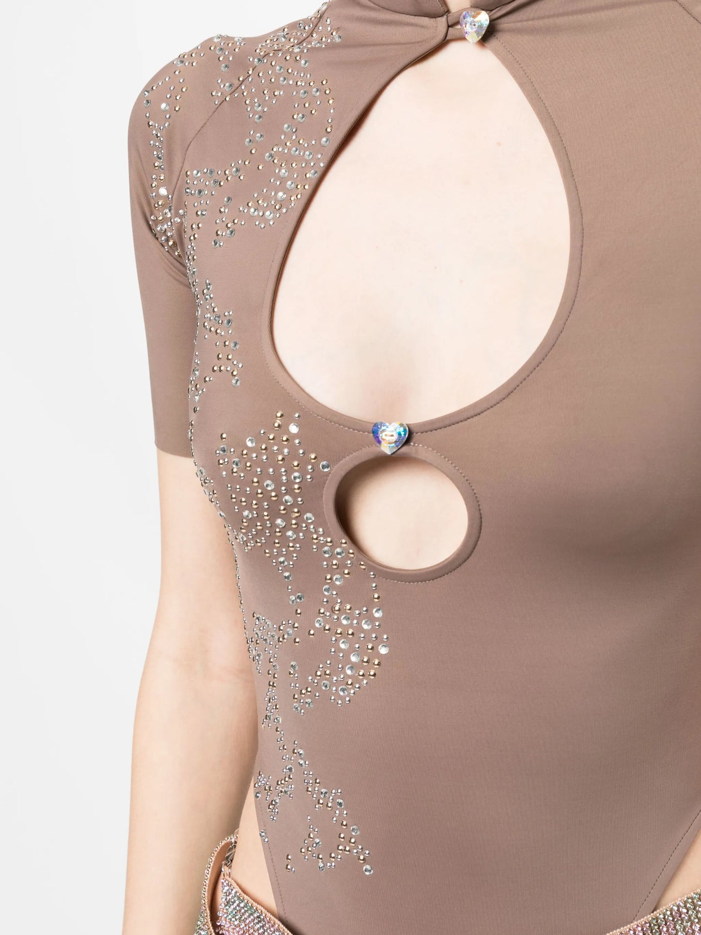 Daisy crystal-embellished bodysuit