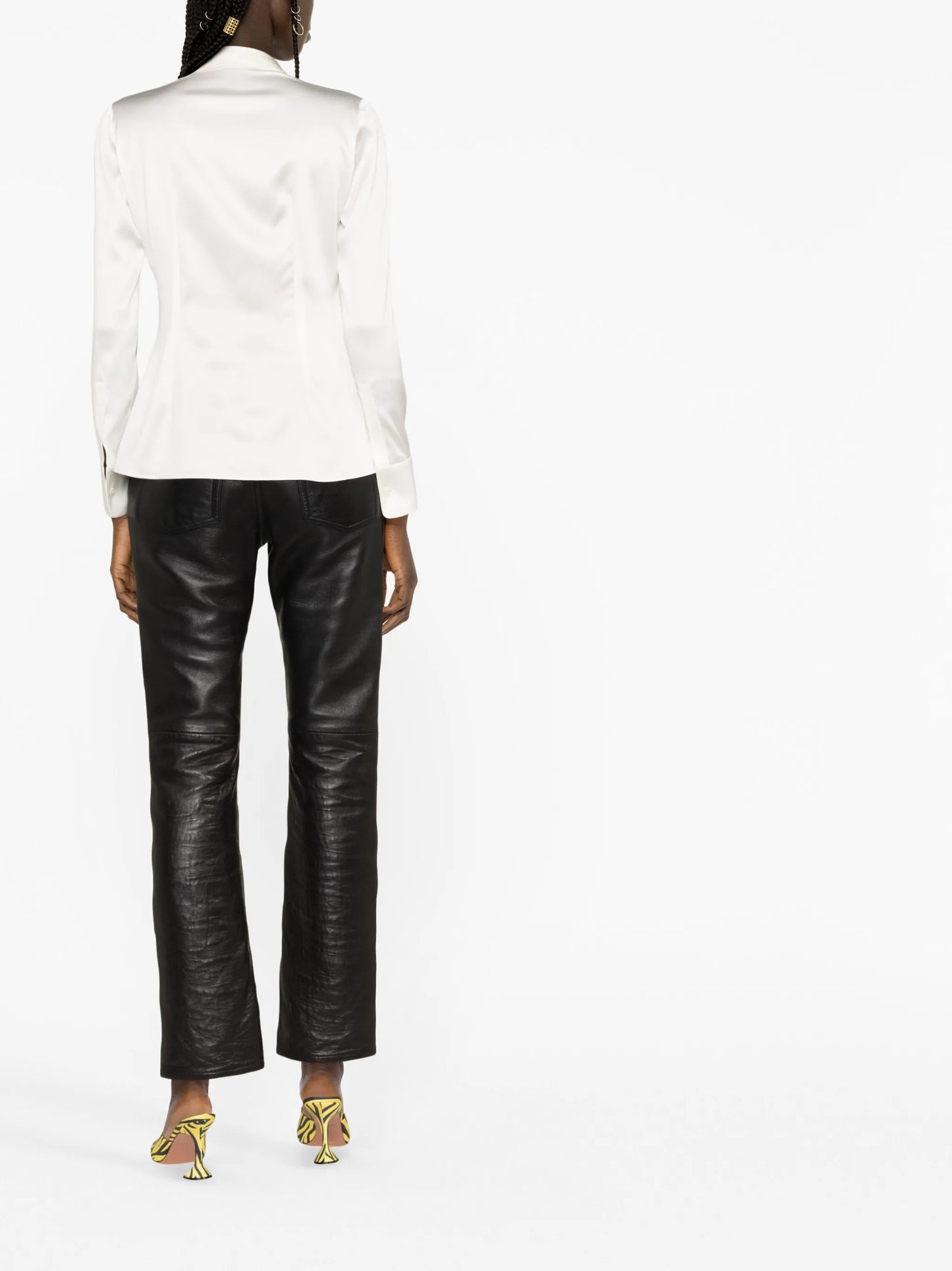long-sleeve silk shirt