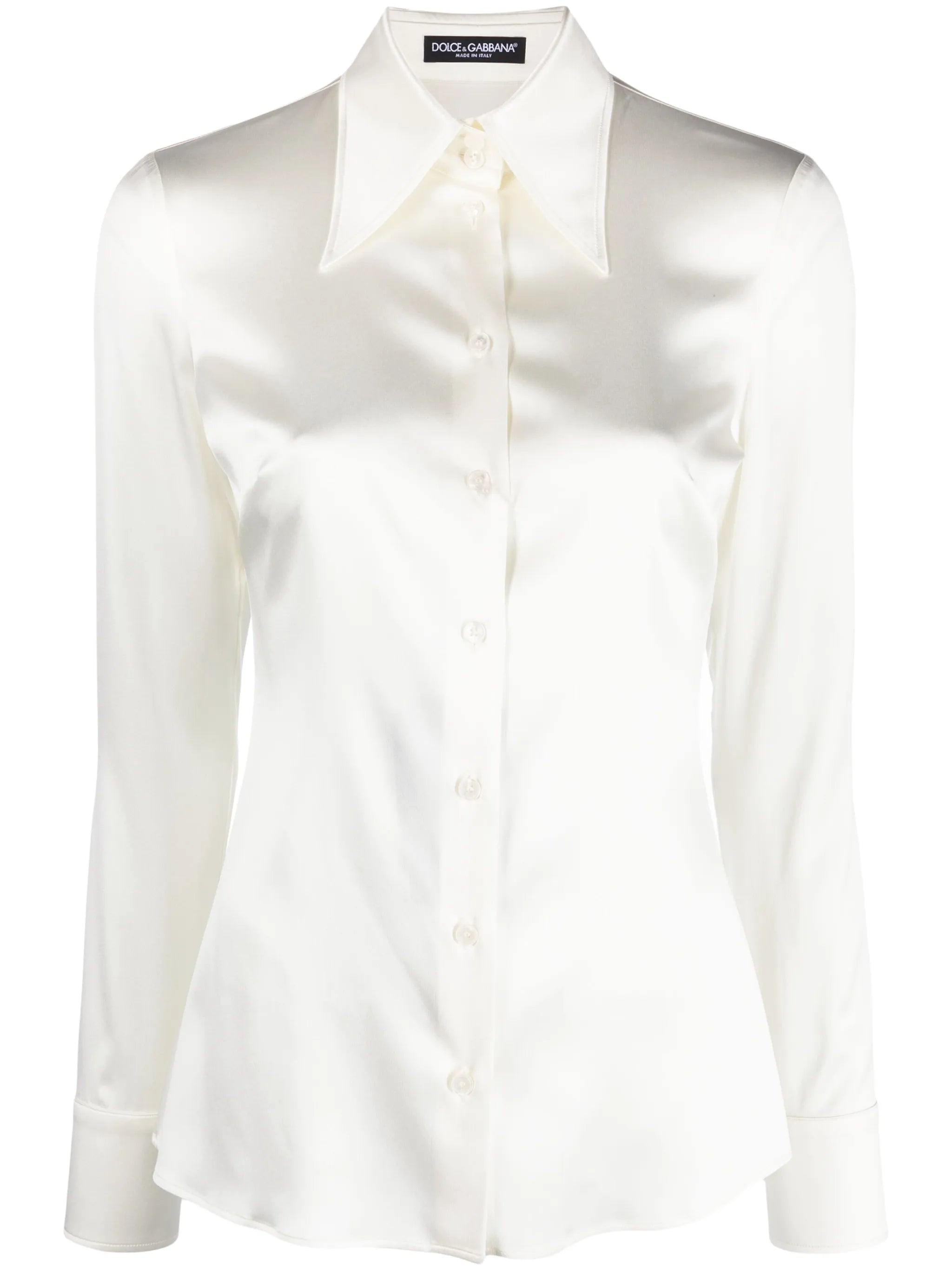 long-sleeve silk shirt