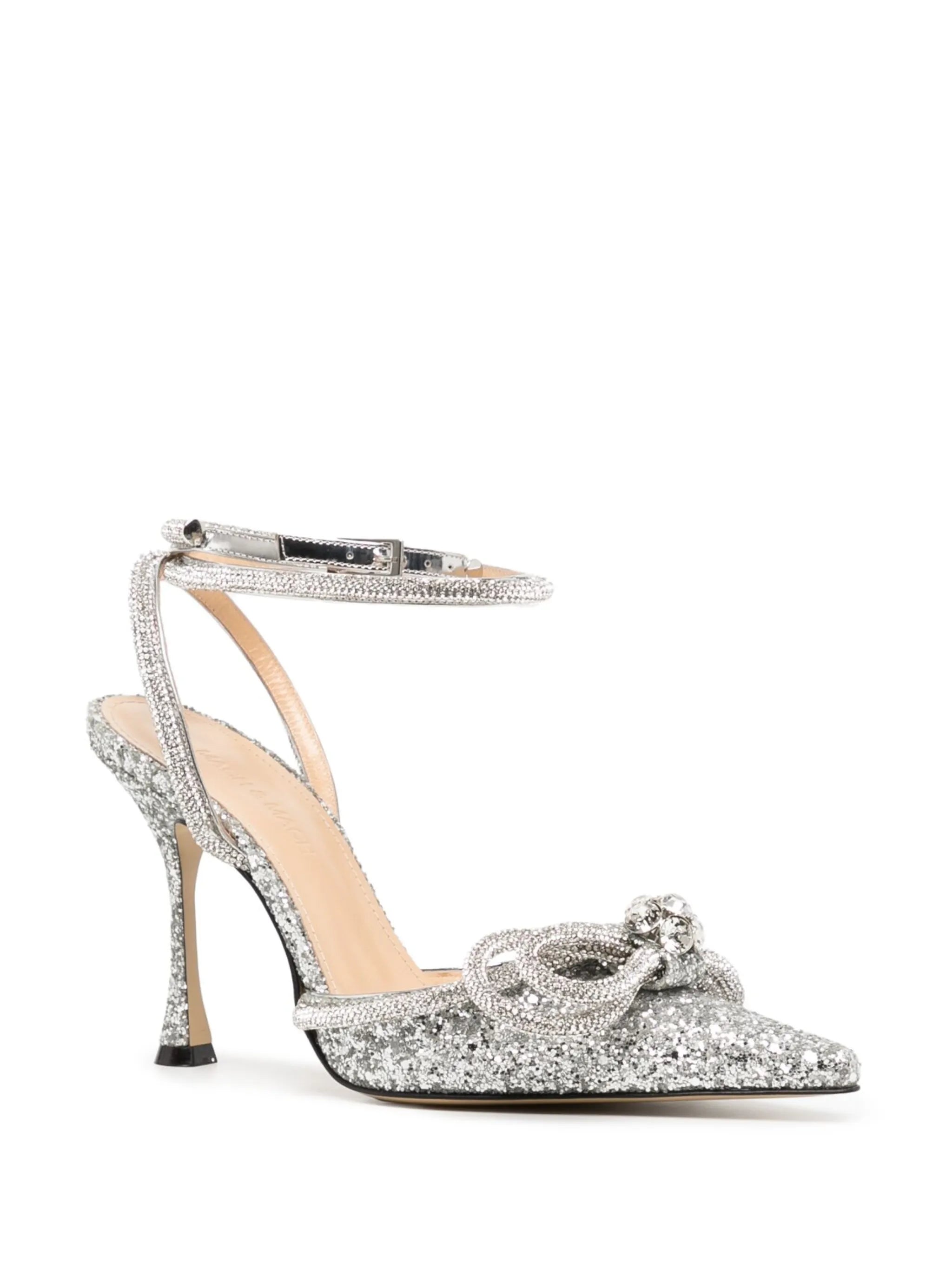 crystal-embellished bow pumps
