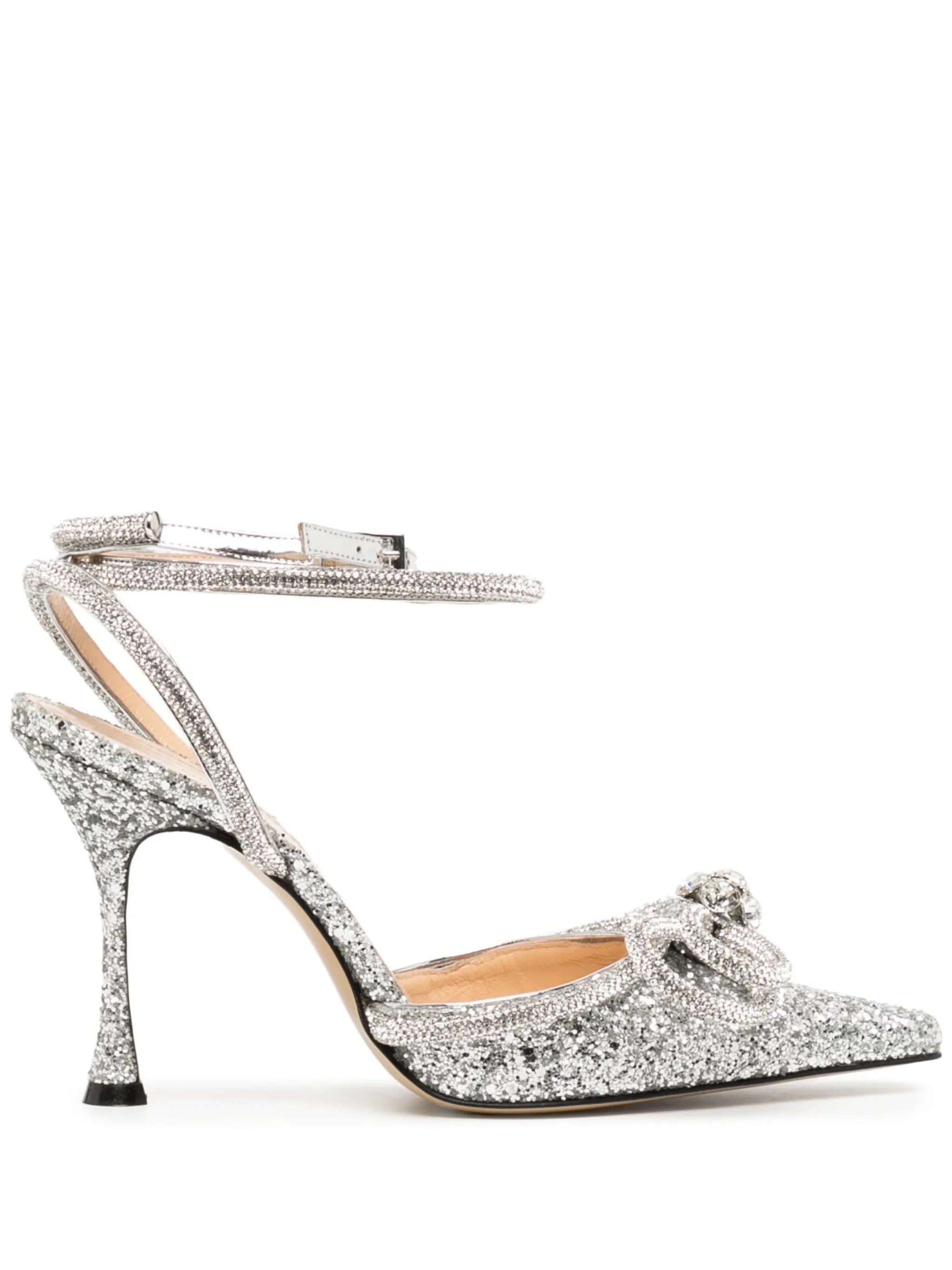 crystal-embellished bow pumps