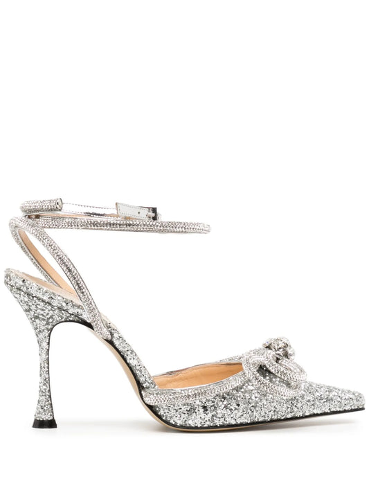 crystal-embellished bow pumps