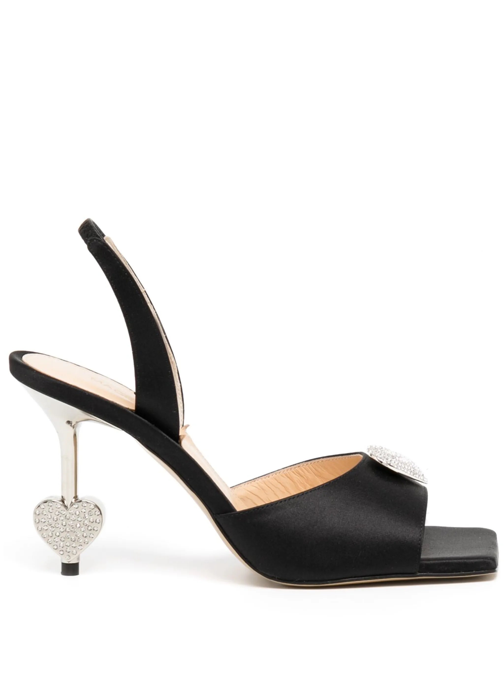 crystal-embellished satin 90mm pumps