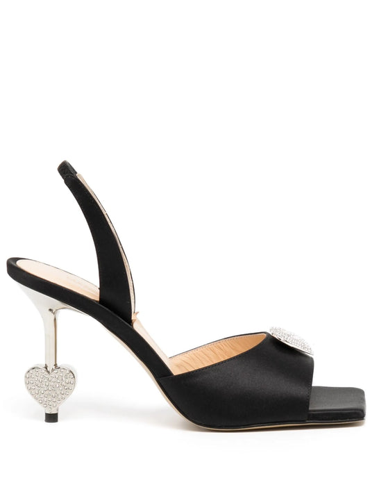 crystal-embellished satin 90mm pumps
