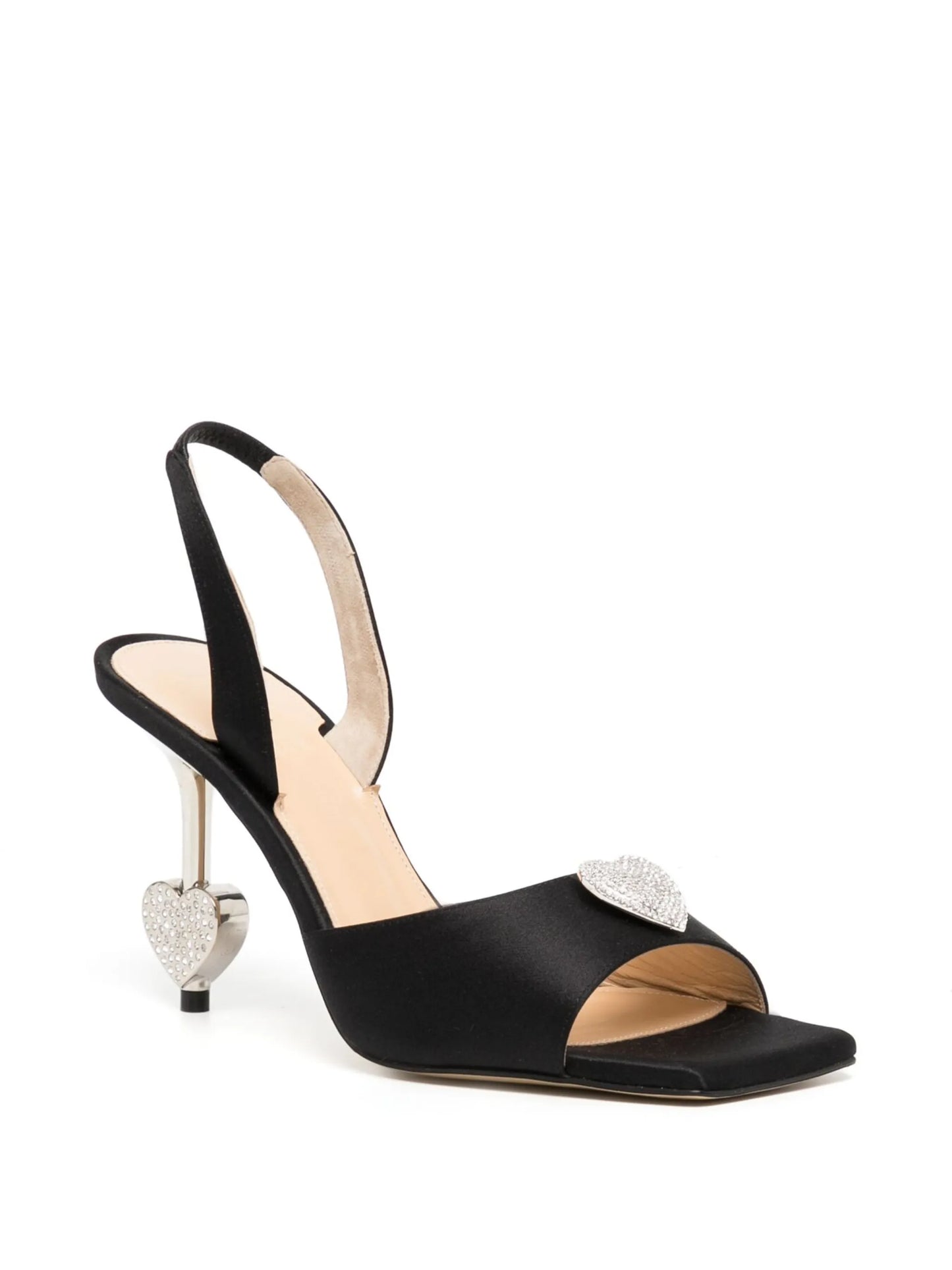 crystal-embellished satin 90mm pumps