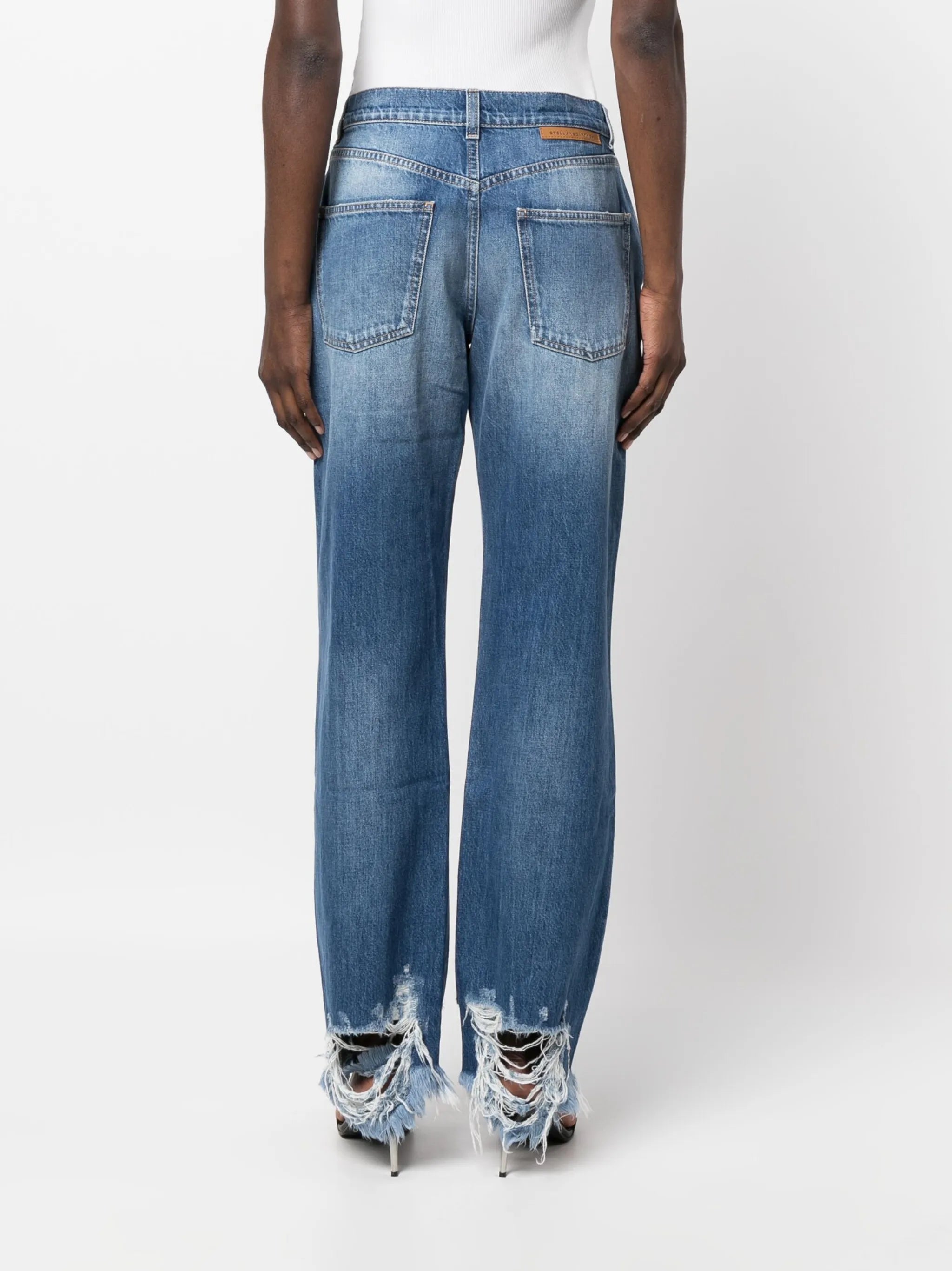 logo-patch straight-leg jeans