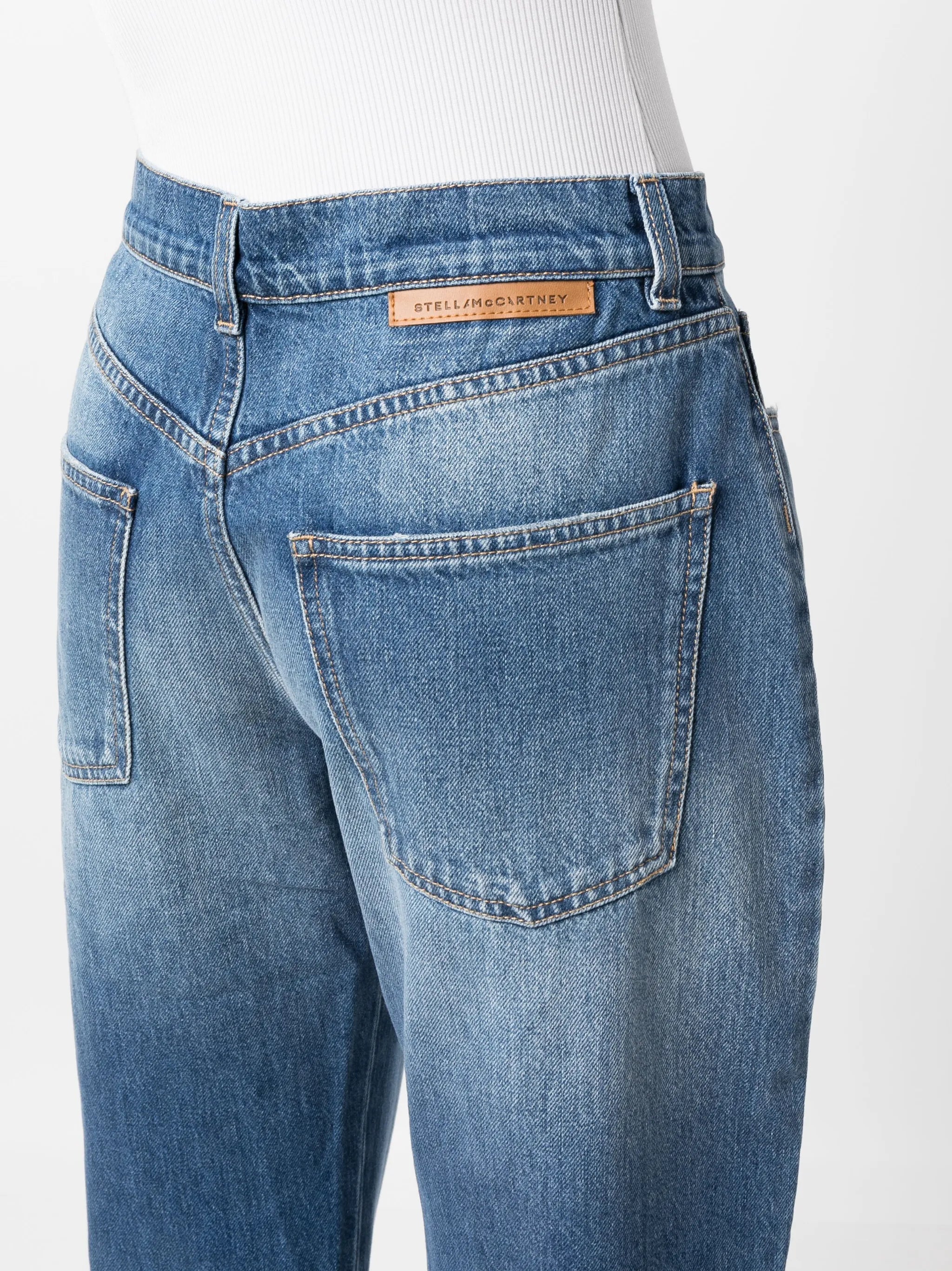 logo-patch straight-leg jeans
