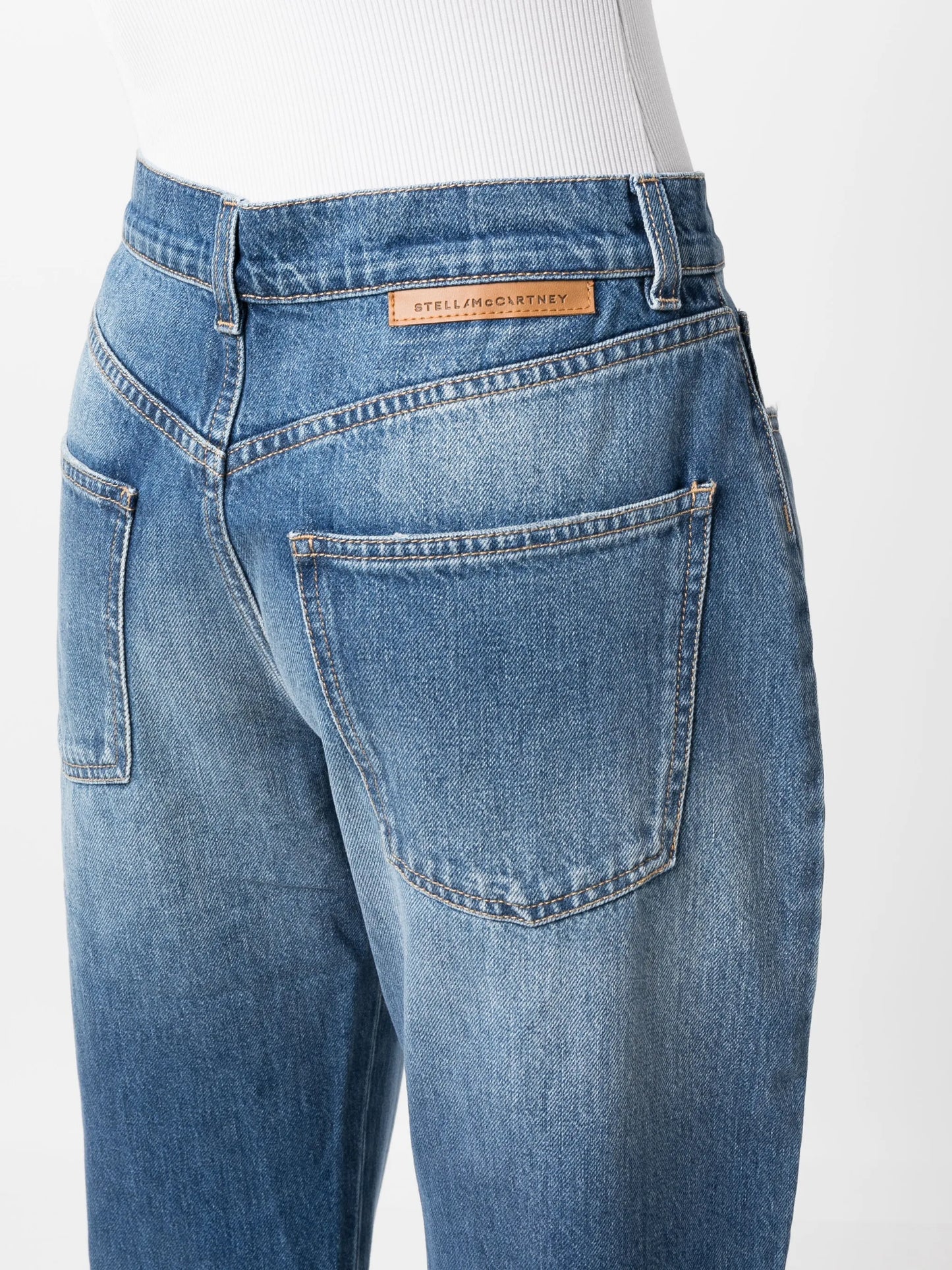 logo-patch straight-leg jeans