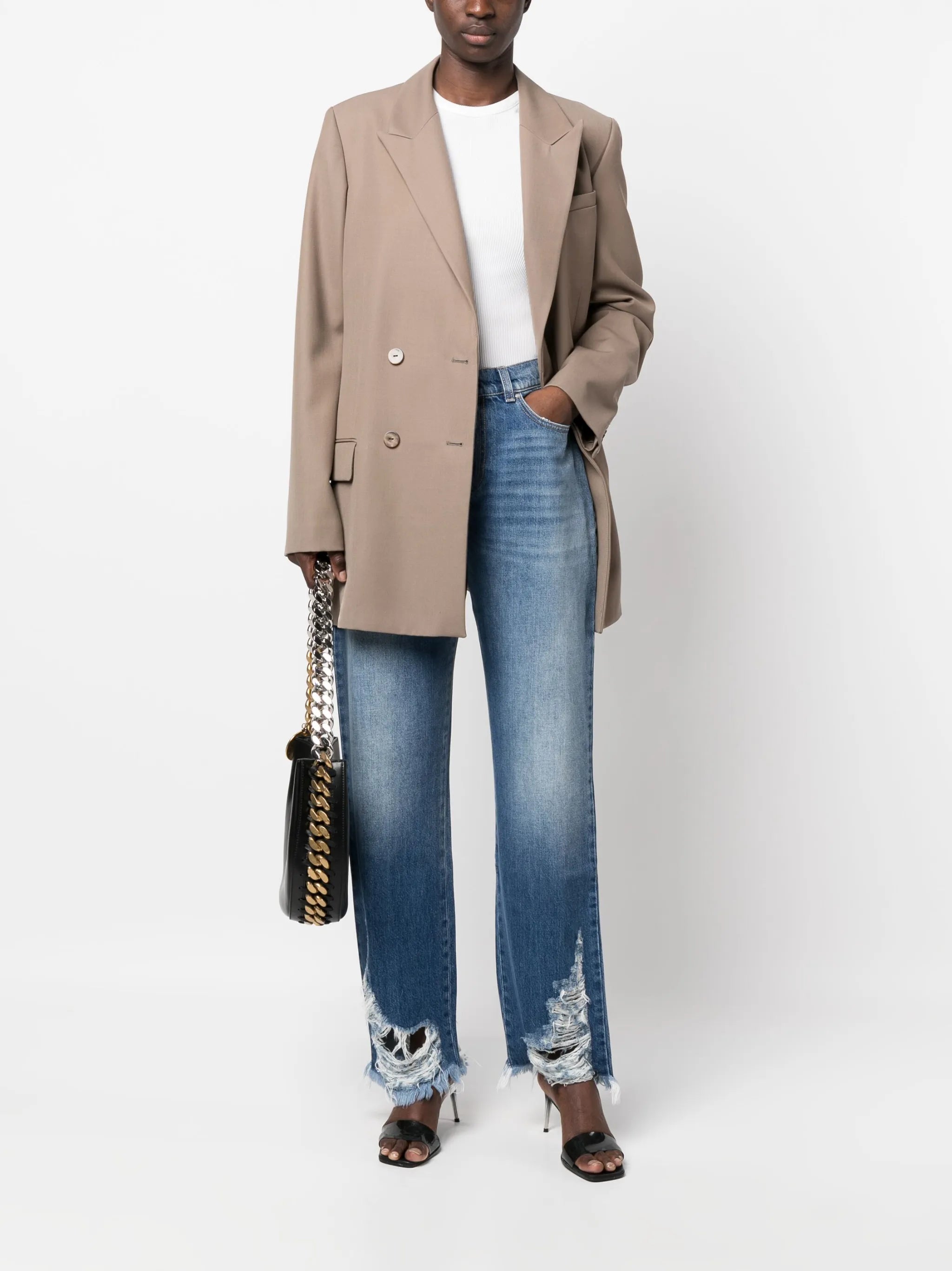 logo-patch straight-leg jeans