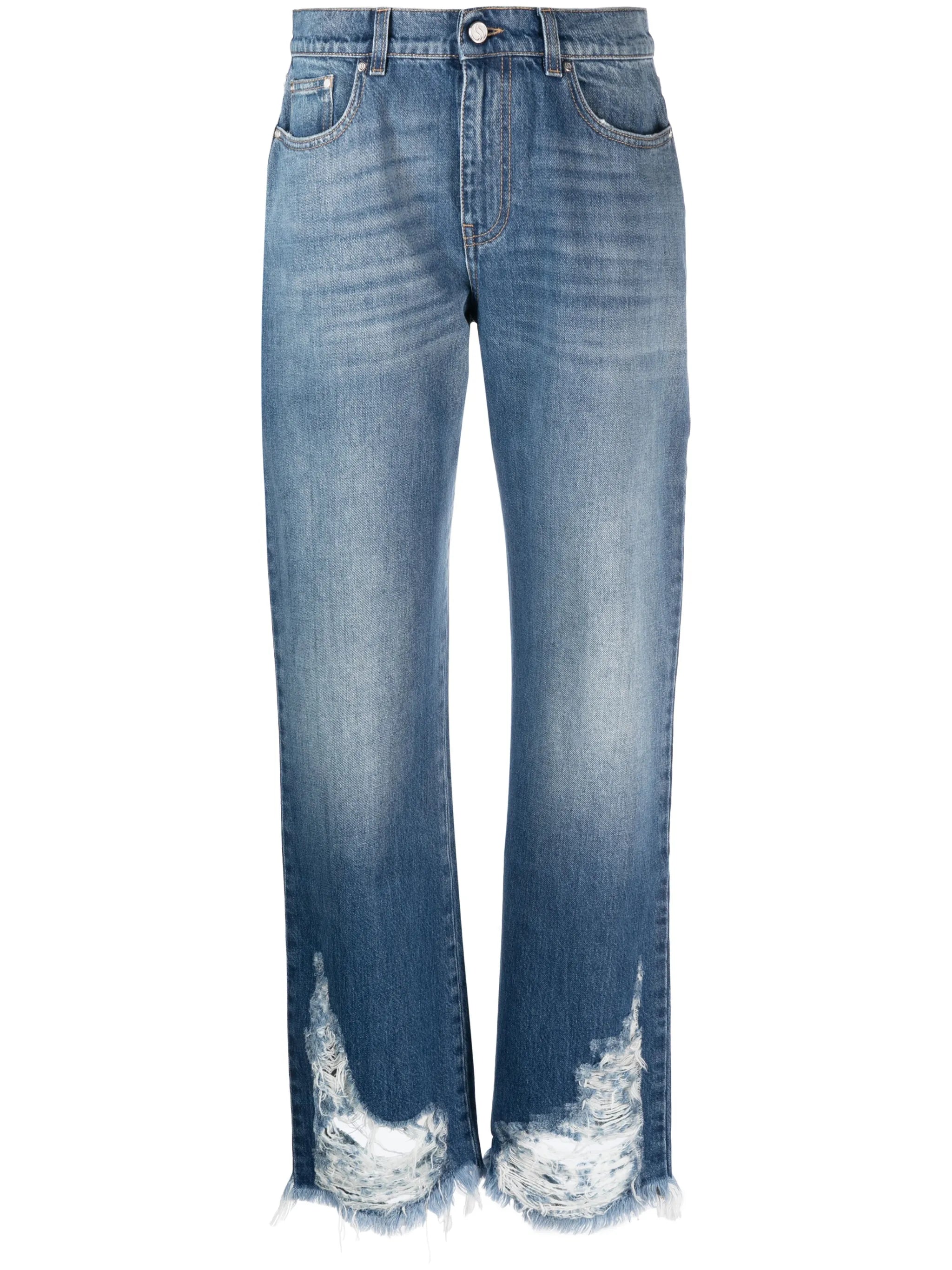 logo-patch straight-leg jeans