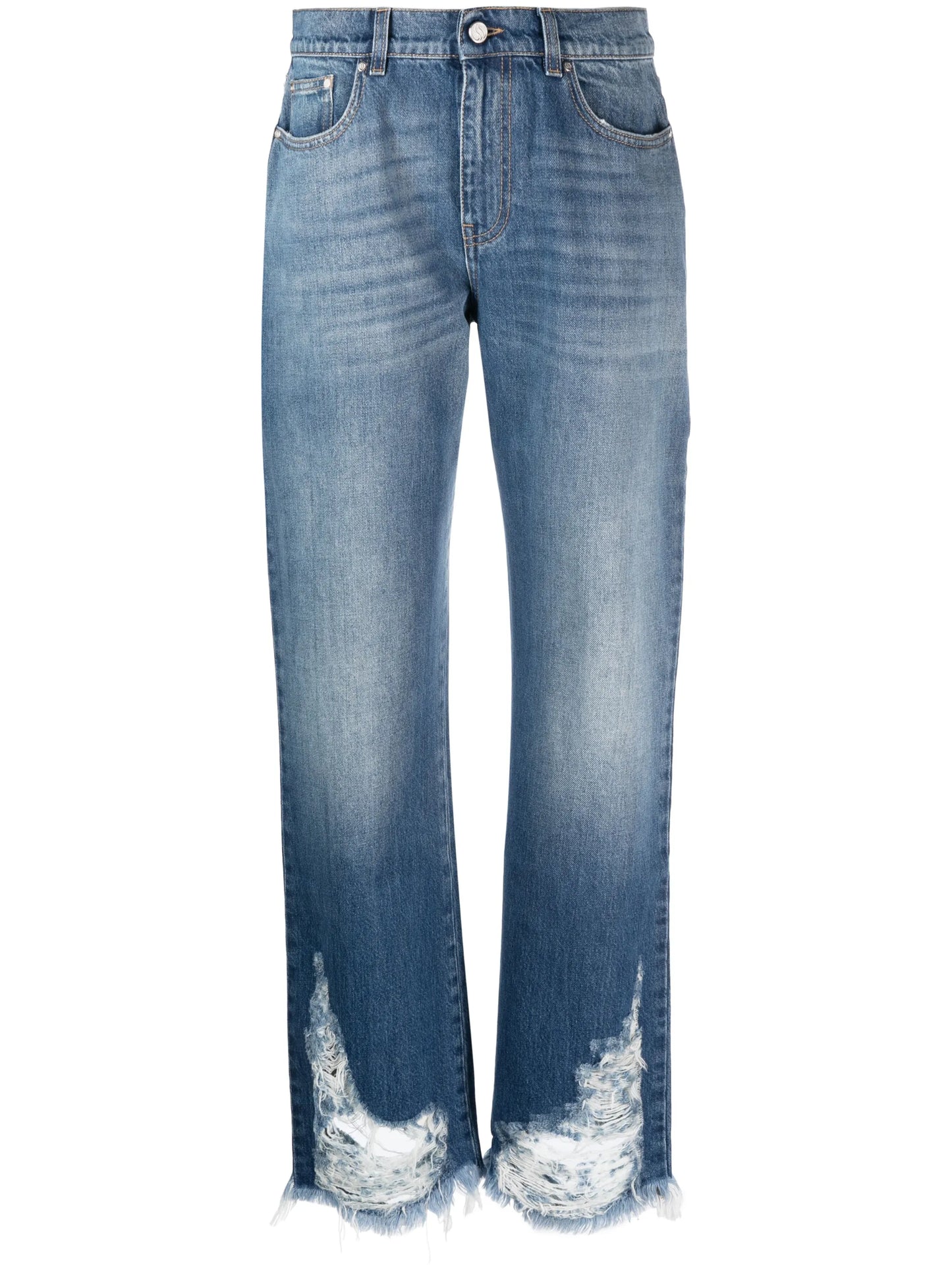 logo-patch straight-leg jeans