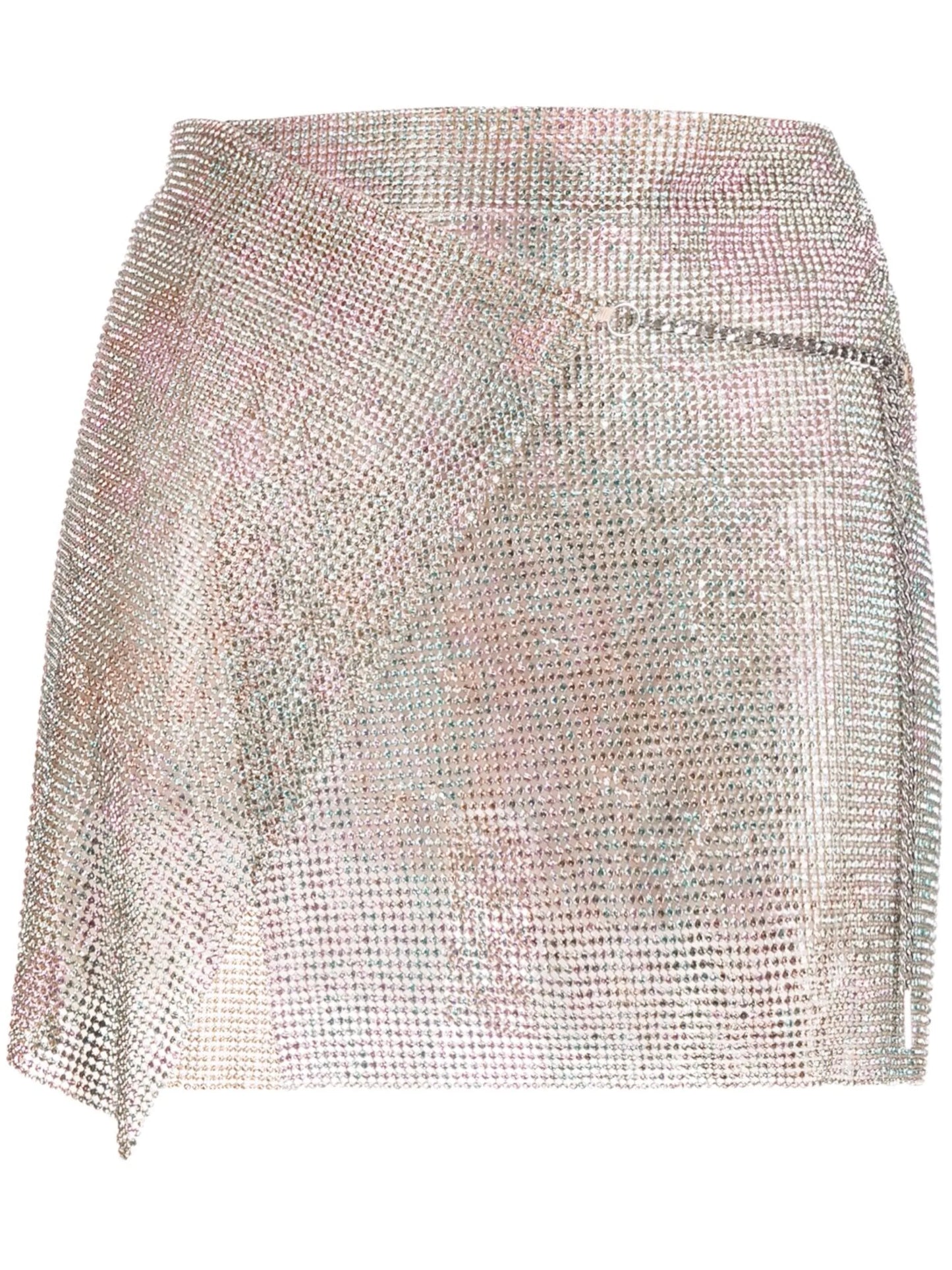 high-waisted asymmetric-design skirt