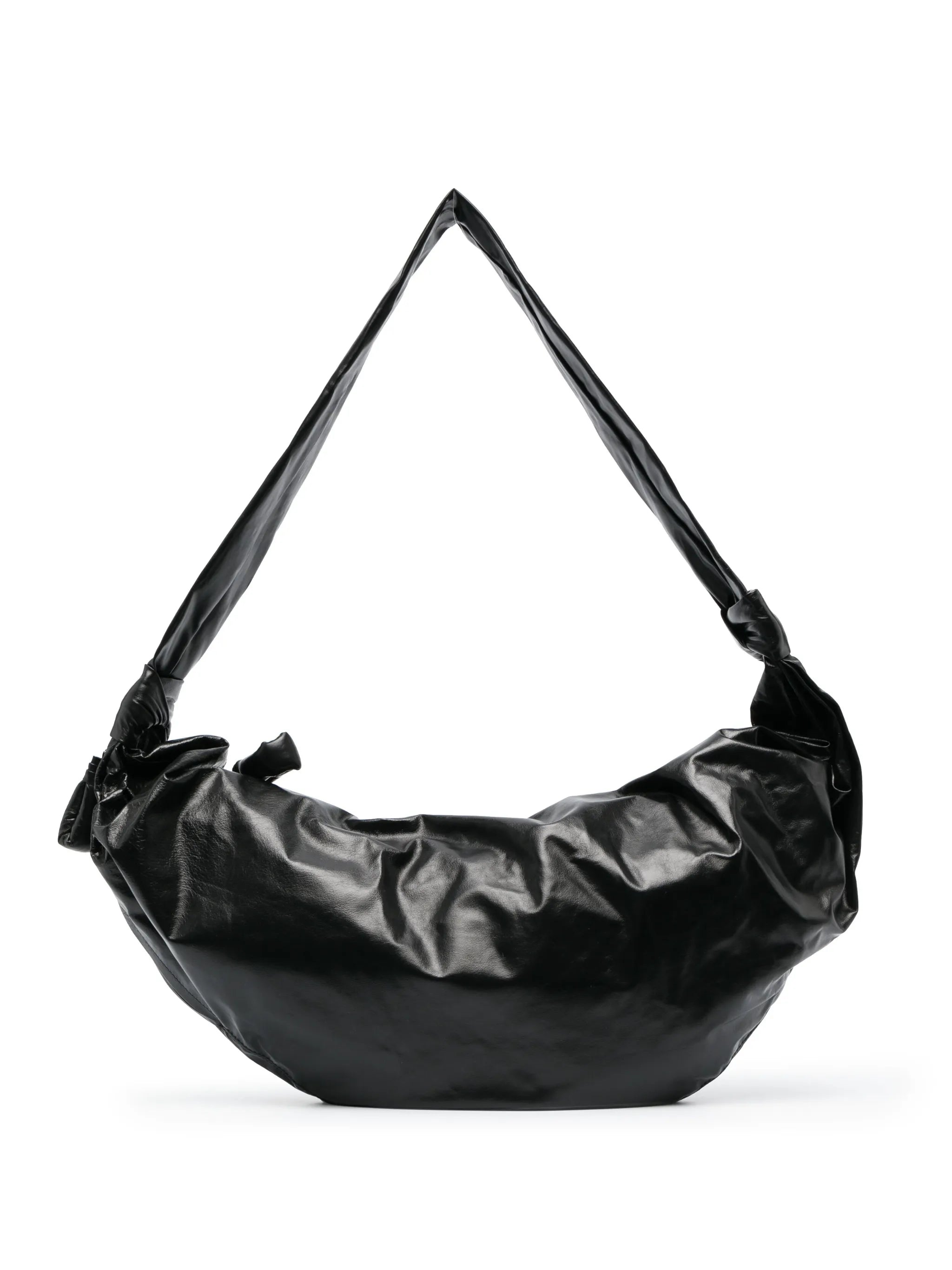 Croissant leather shoulder bag
