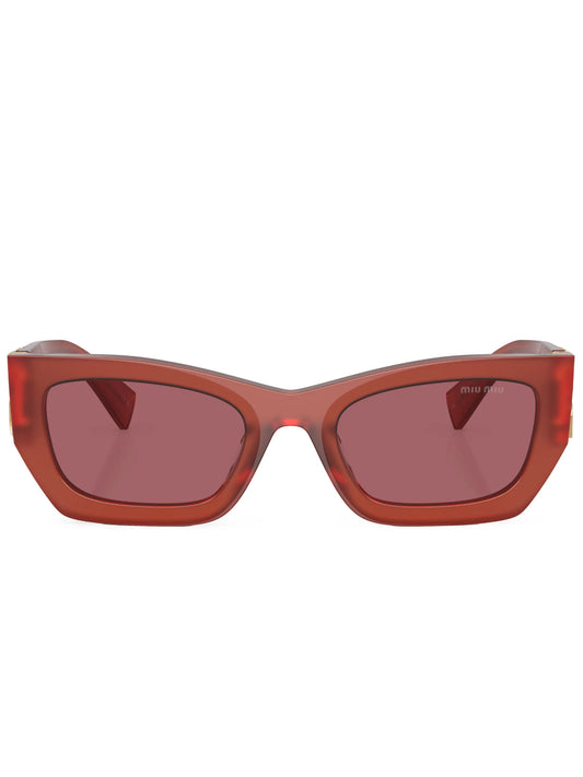 logo-plaque rectangle-frame sunglasses