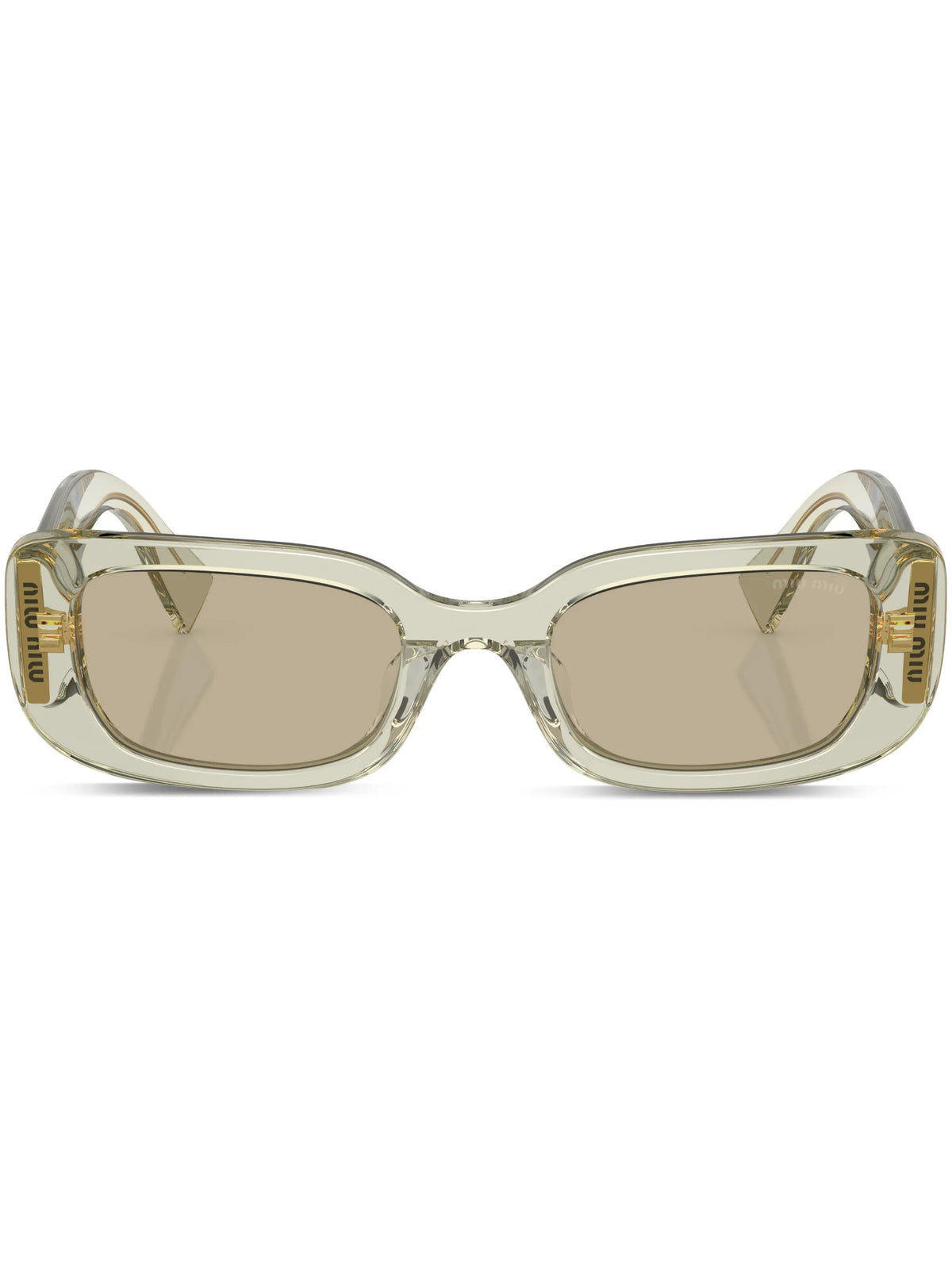 rectangle-frame tinted sunglasses