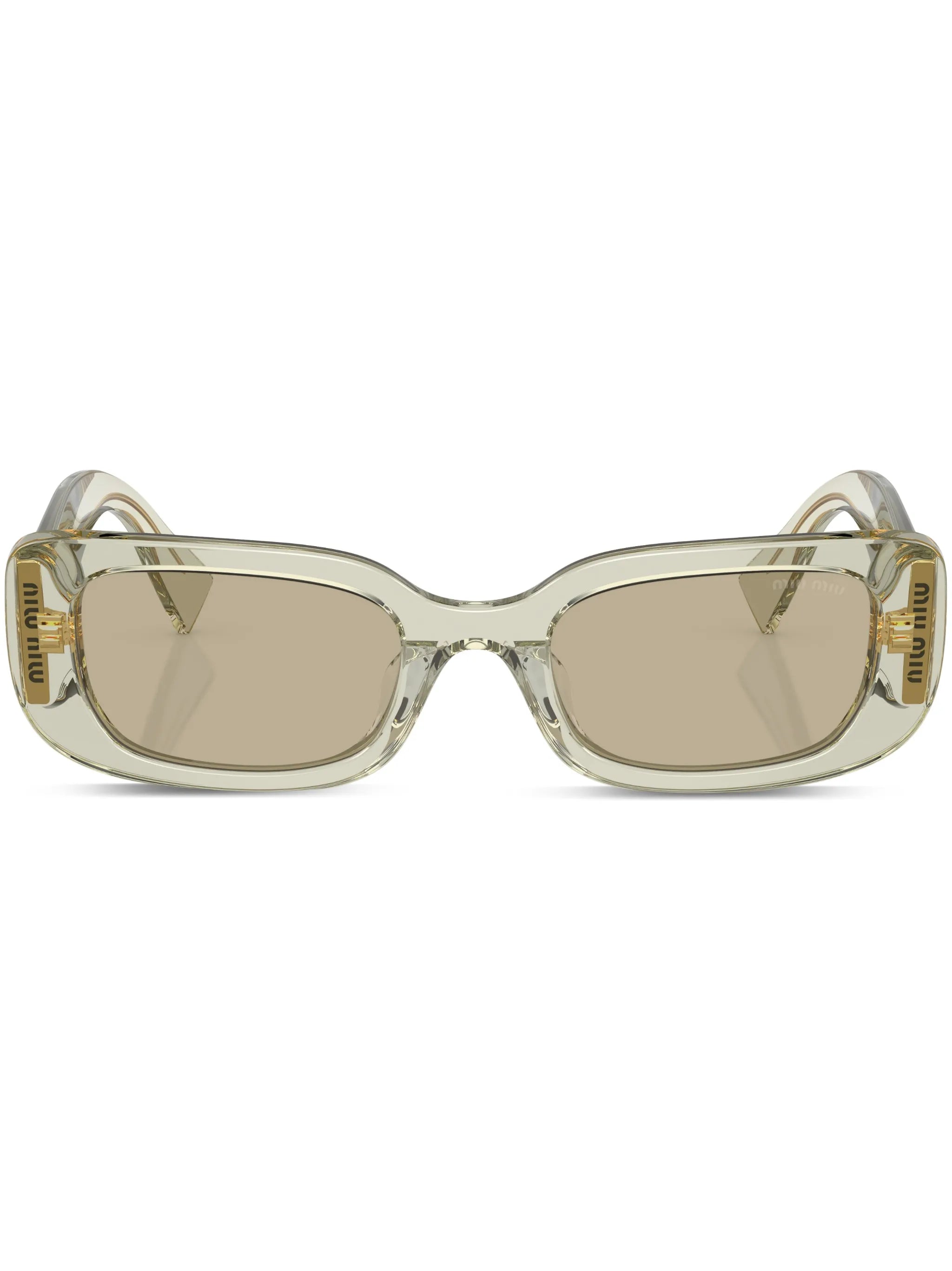 rectangle-frame tinted sunglasses