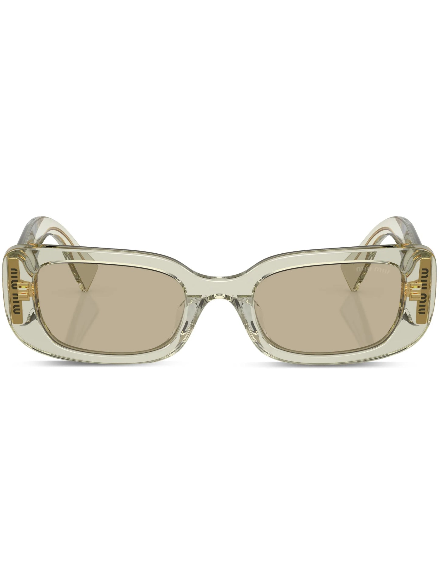 rectangle-frame tinted sunglasses