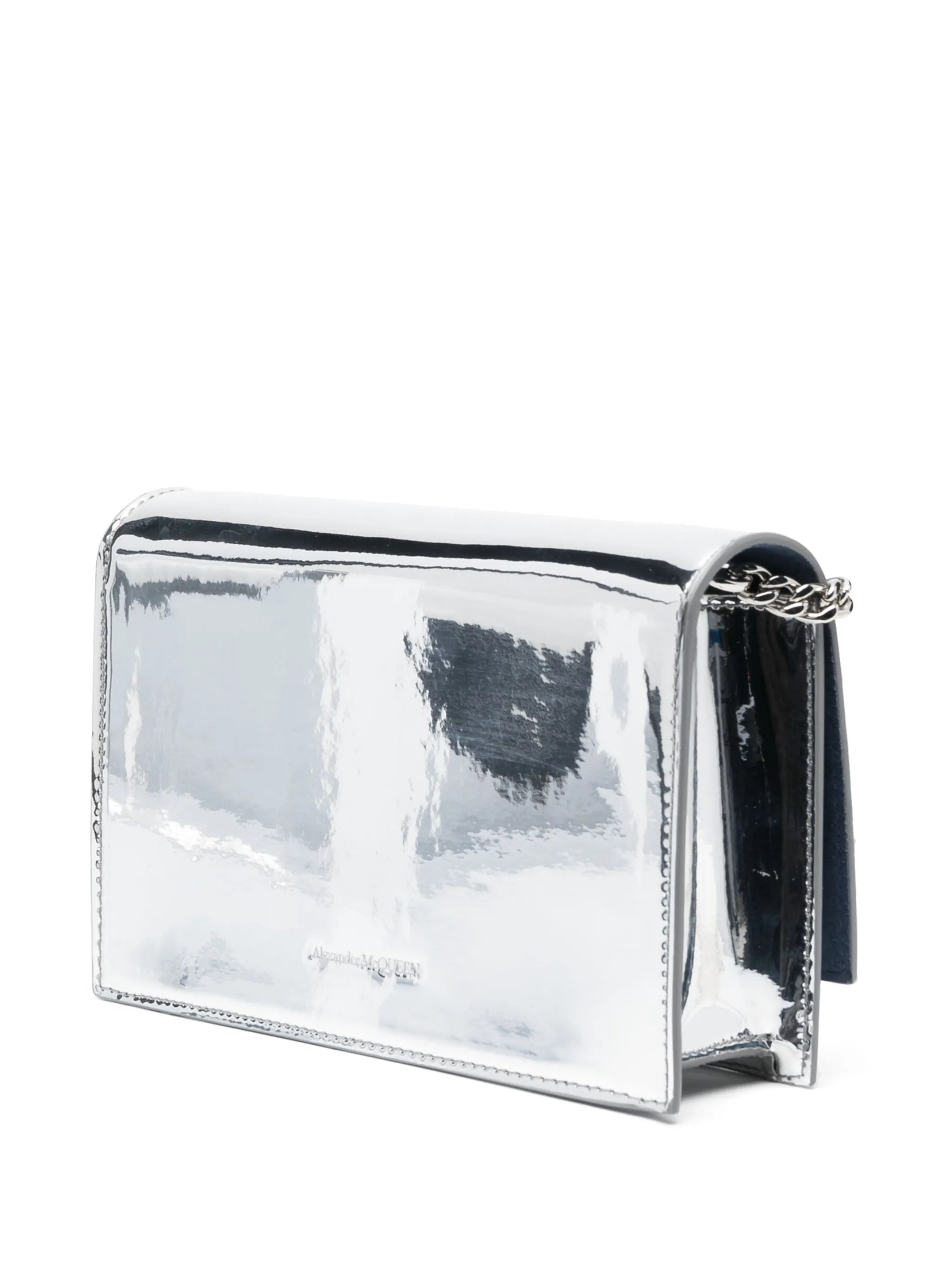 small Skull metallic shoulder bag