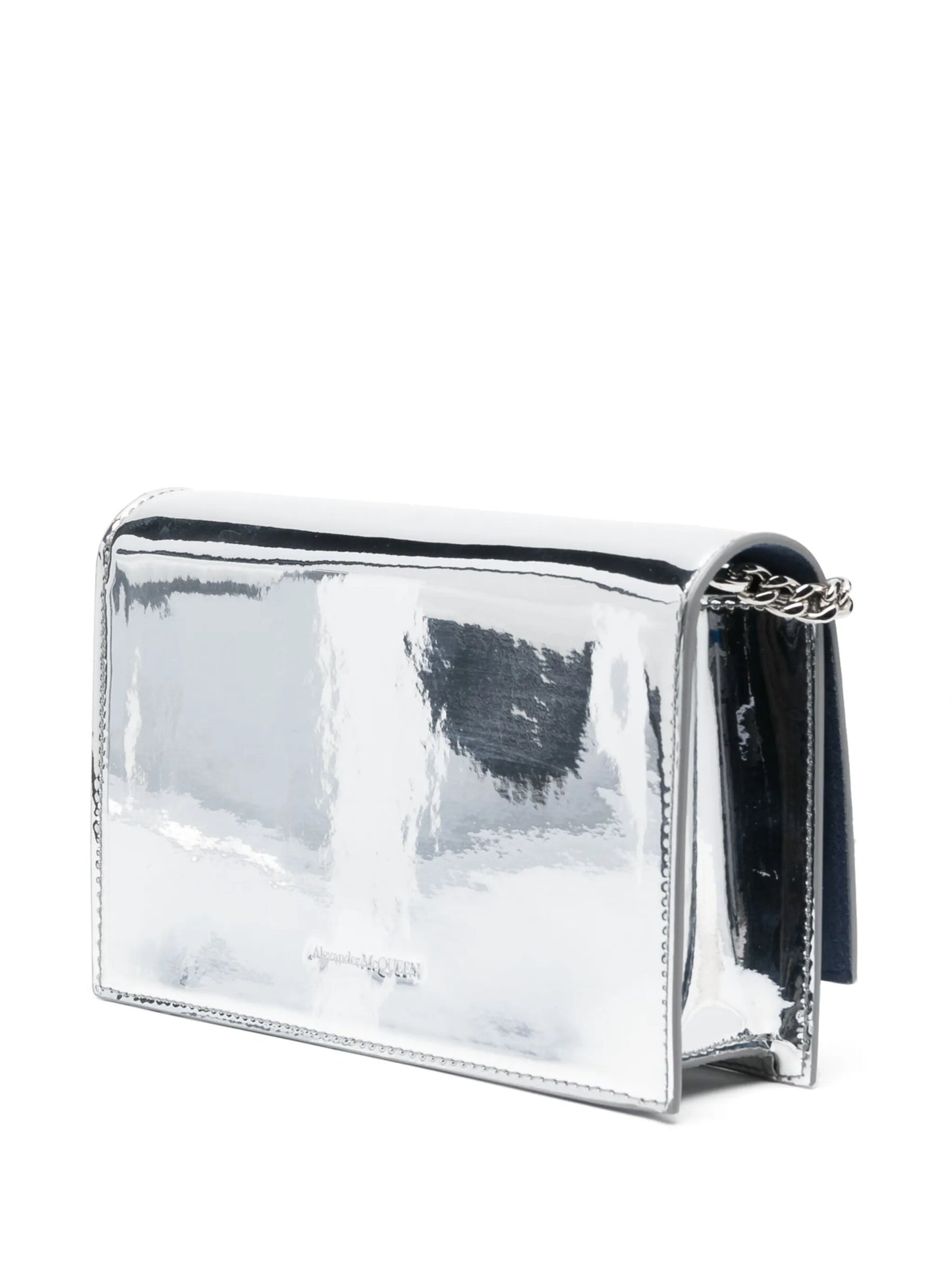 small Skull metallic shoulder bag