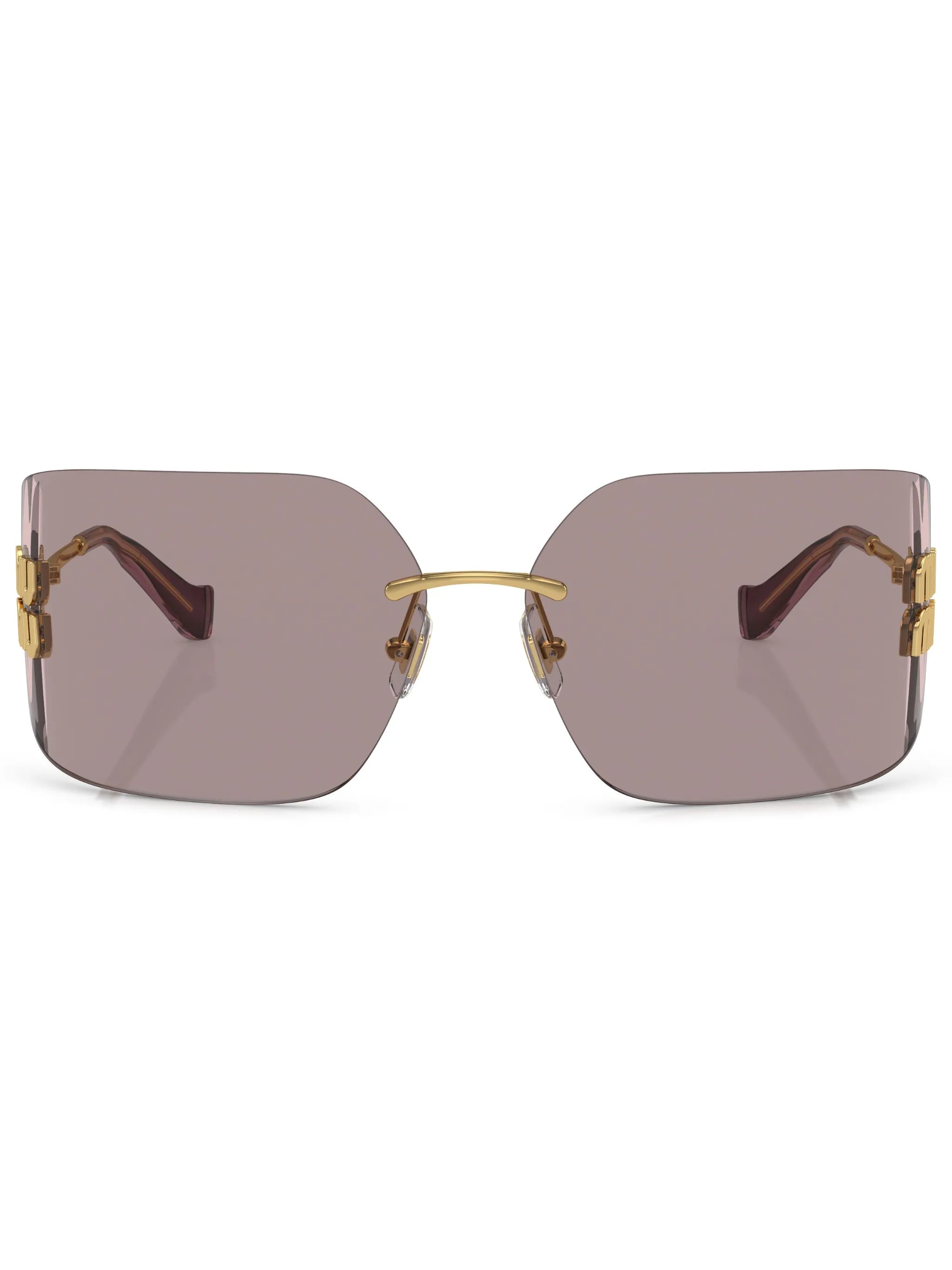 logo oversize-frameless sunglasses