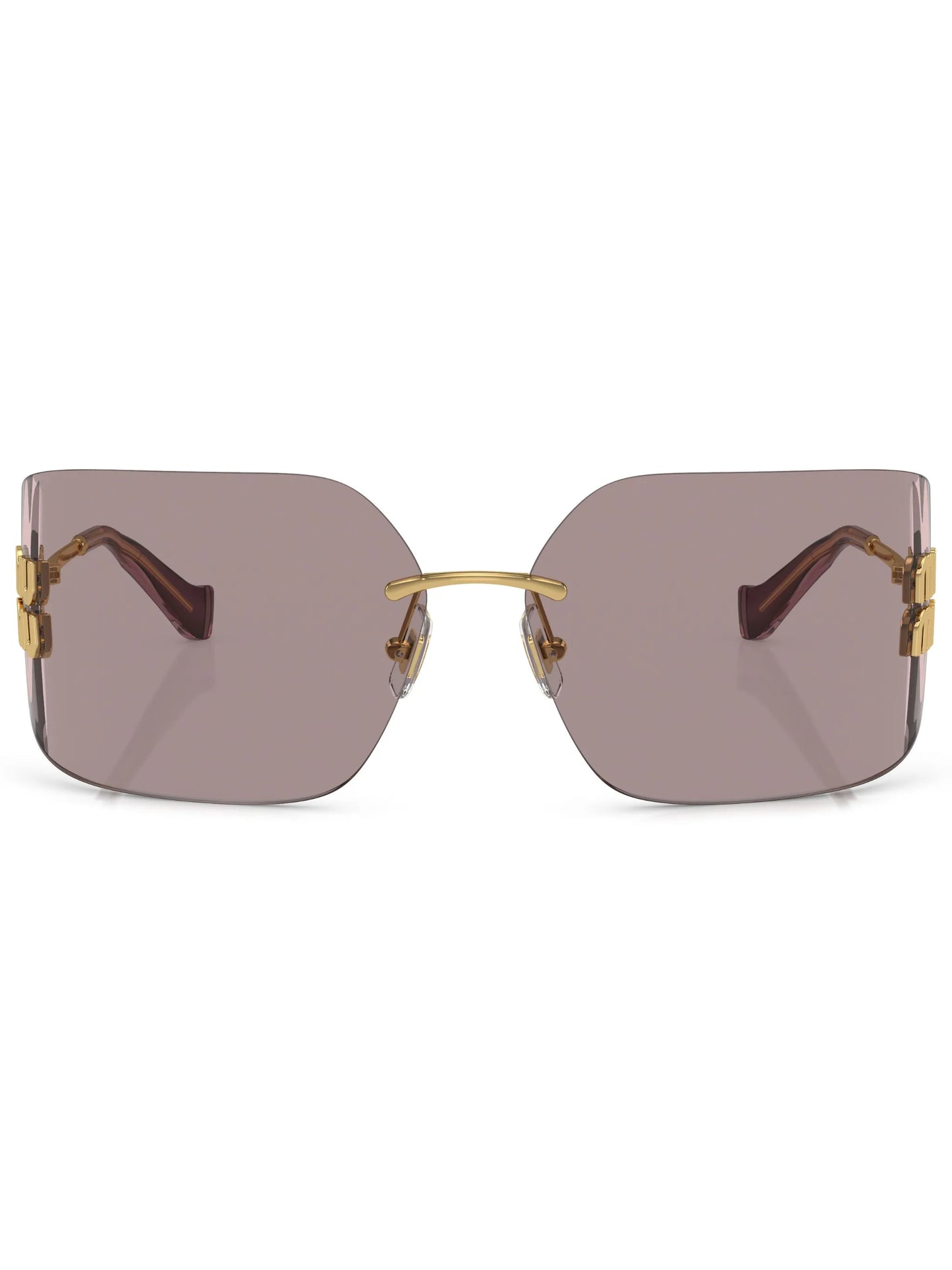 logo oversize-frameless sunglasses