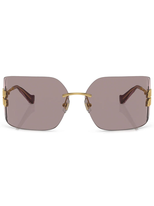 logo oversize-frameless sunglasses